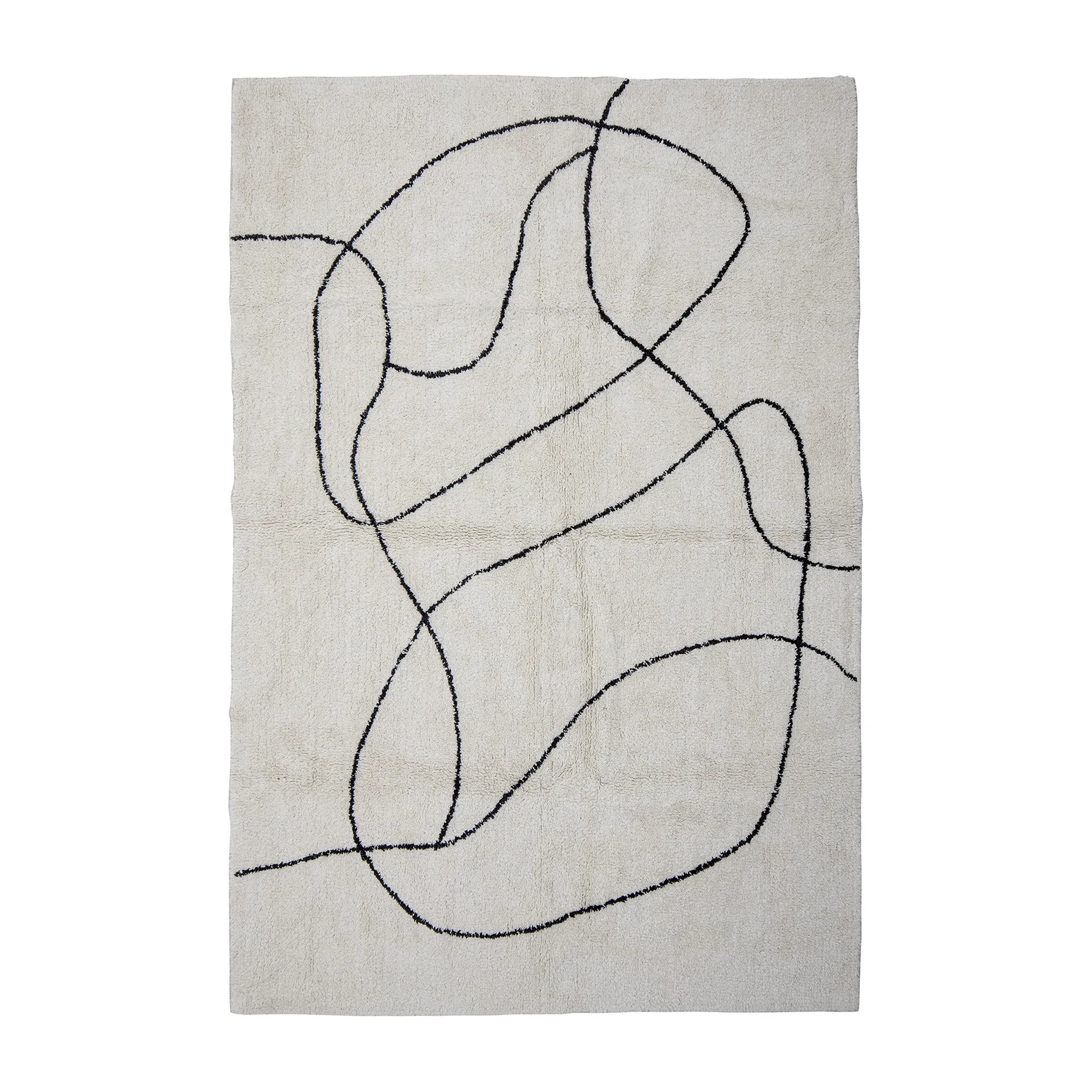 Viga Teppich 120 x 180cm, Weiß Bloomingville