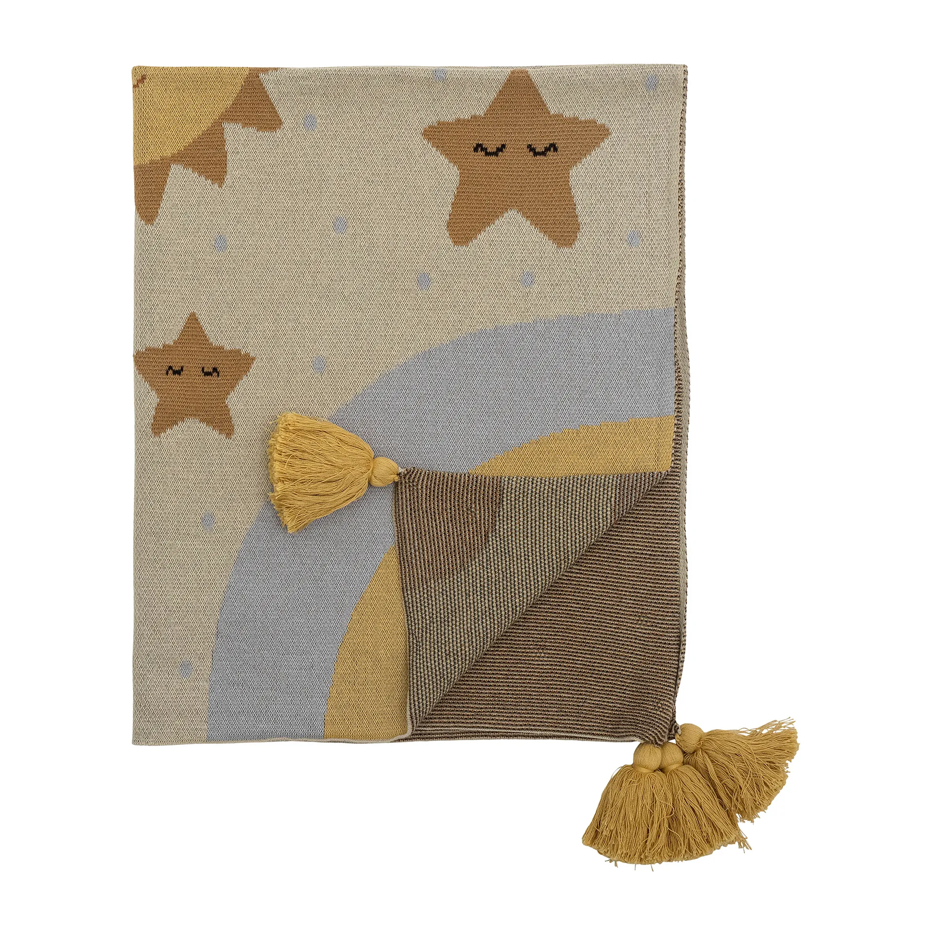 Vigge Wolldecke 80 x 100cm, Gelb Bloomingville