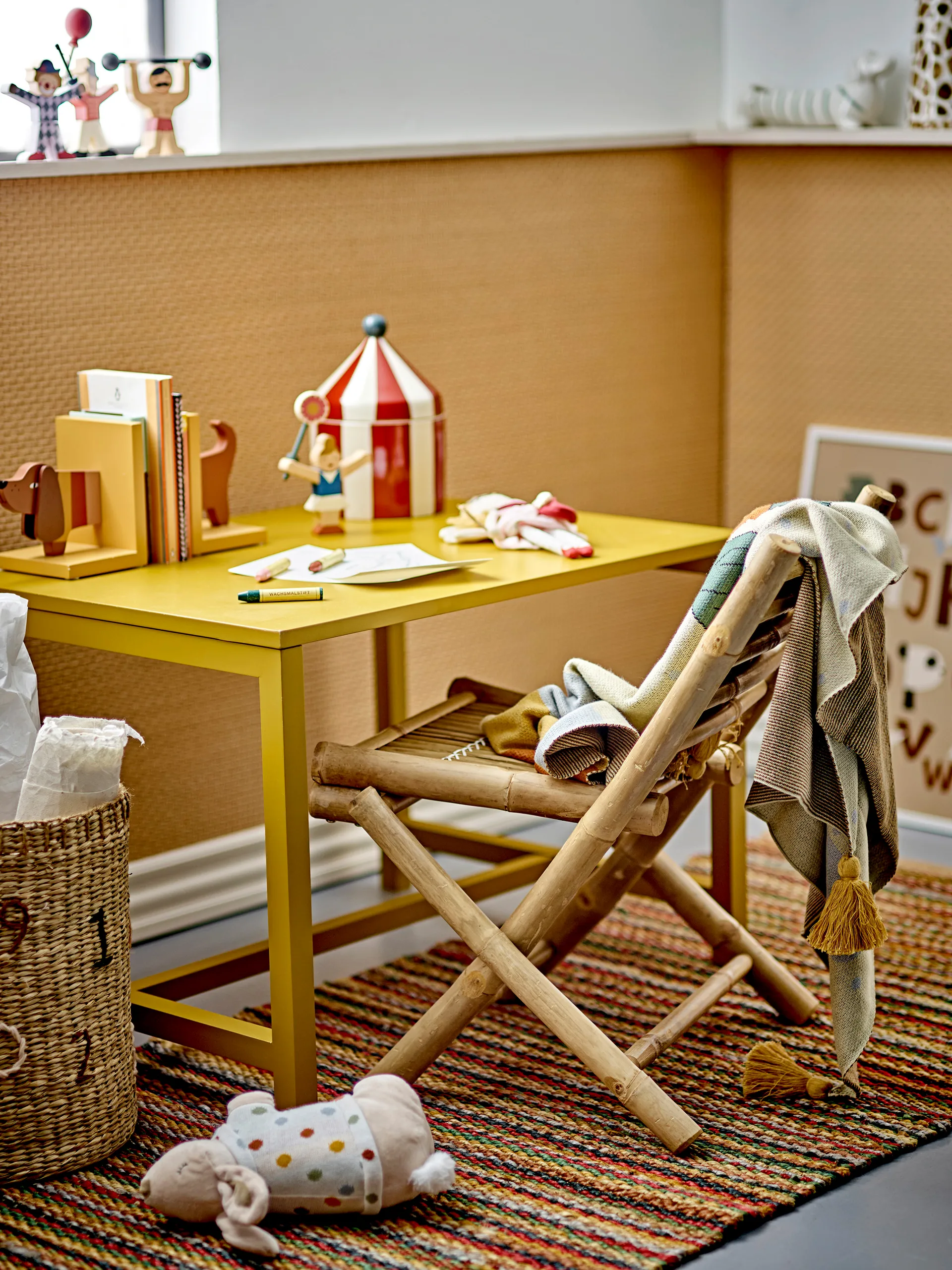 Villja Kuscheltier 2 Teile, White-yellow bunny Bloomingville