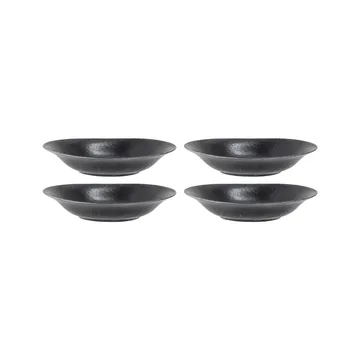 Yoko Suppenschale 20,5 x 23cm 4er Pack - Schwarz - Bloomingville