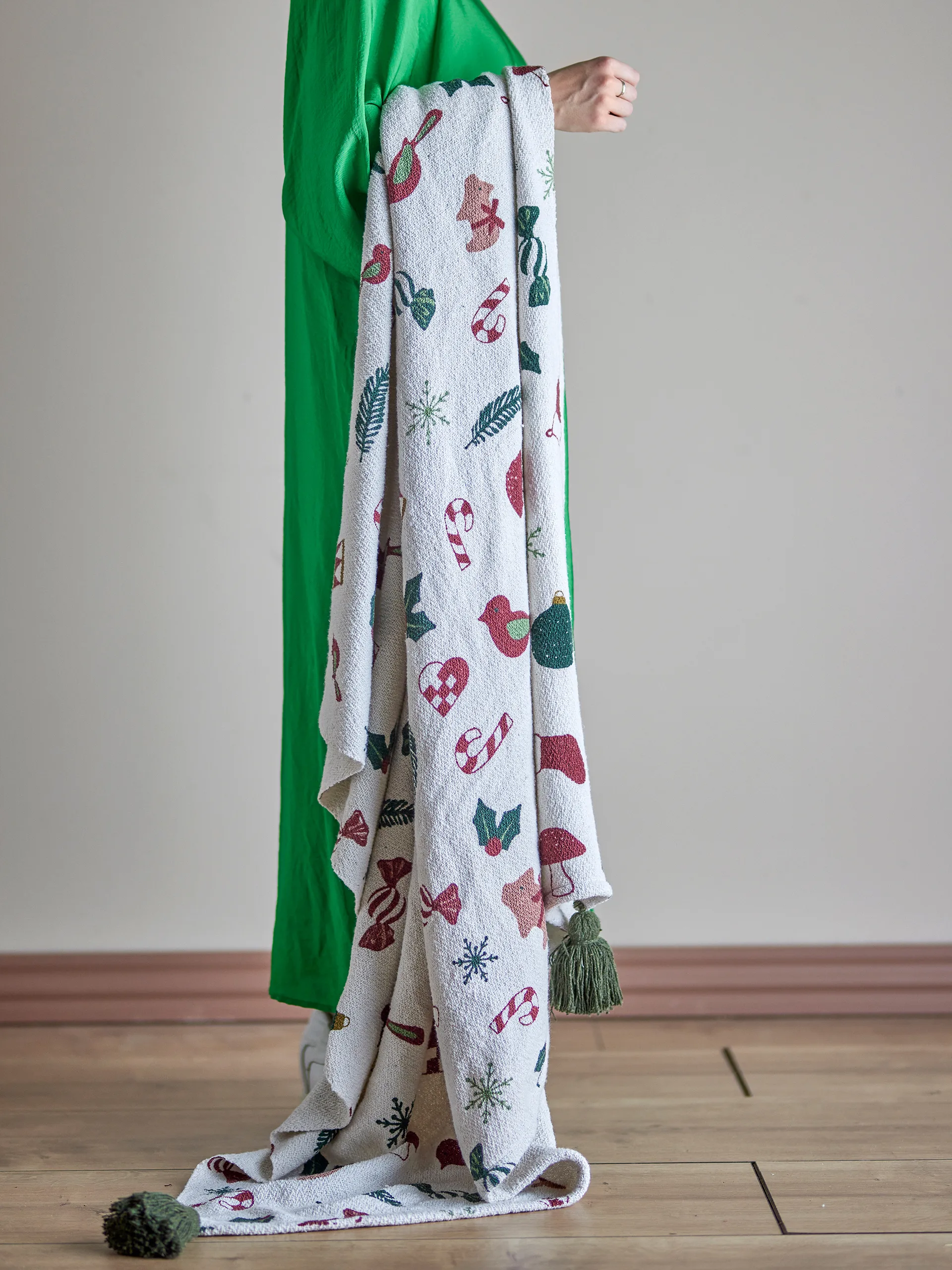 Yule Decke 130x160 cm, Beige Bloomingville