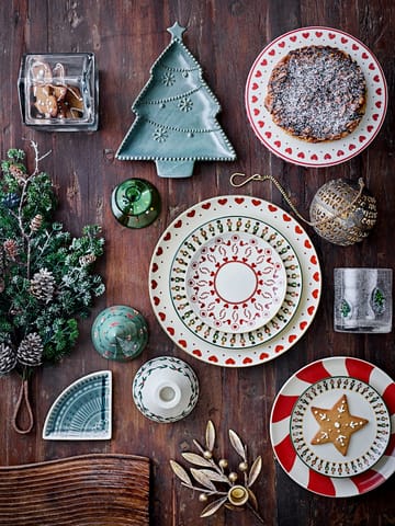 Yule Dekorationsbäume 2-teilig - Beige-grün - Bloomingville