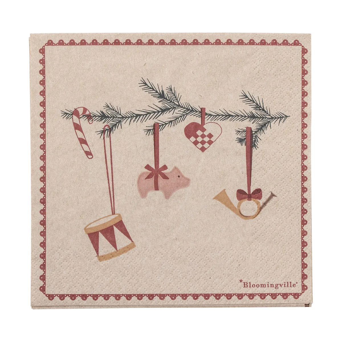 Bloomingville Yule Papierserviette 33x33 cm 20er-Pack Multi