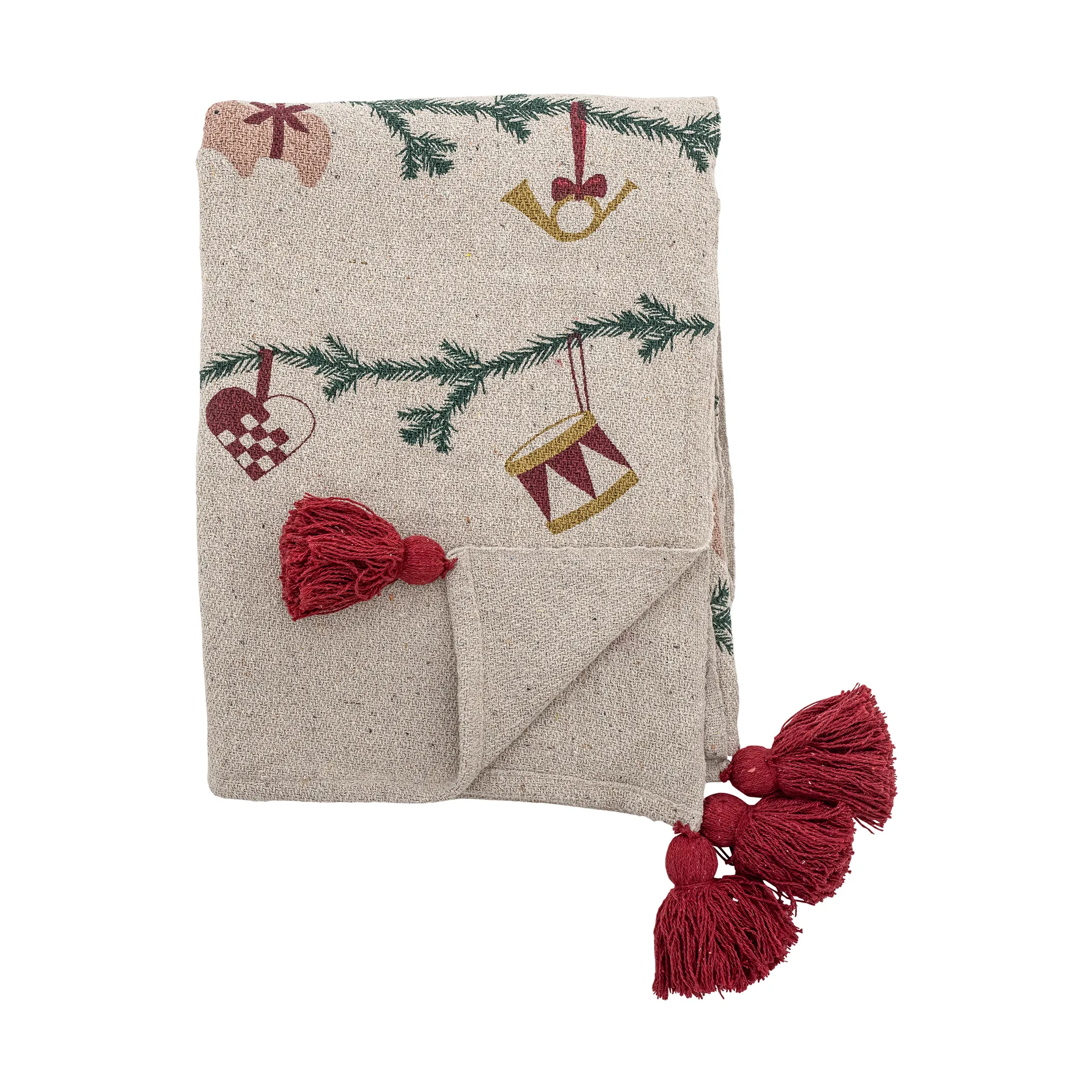 Yule Plaid 130x160 cm, Natur Bloomingville