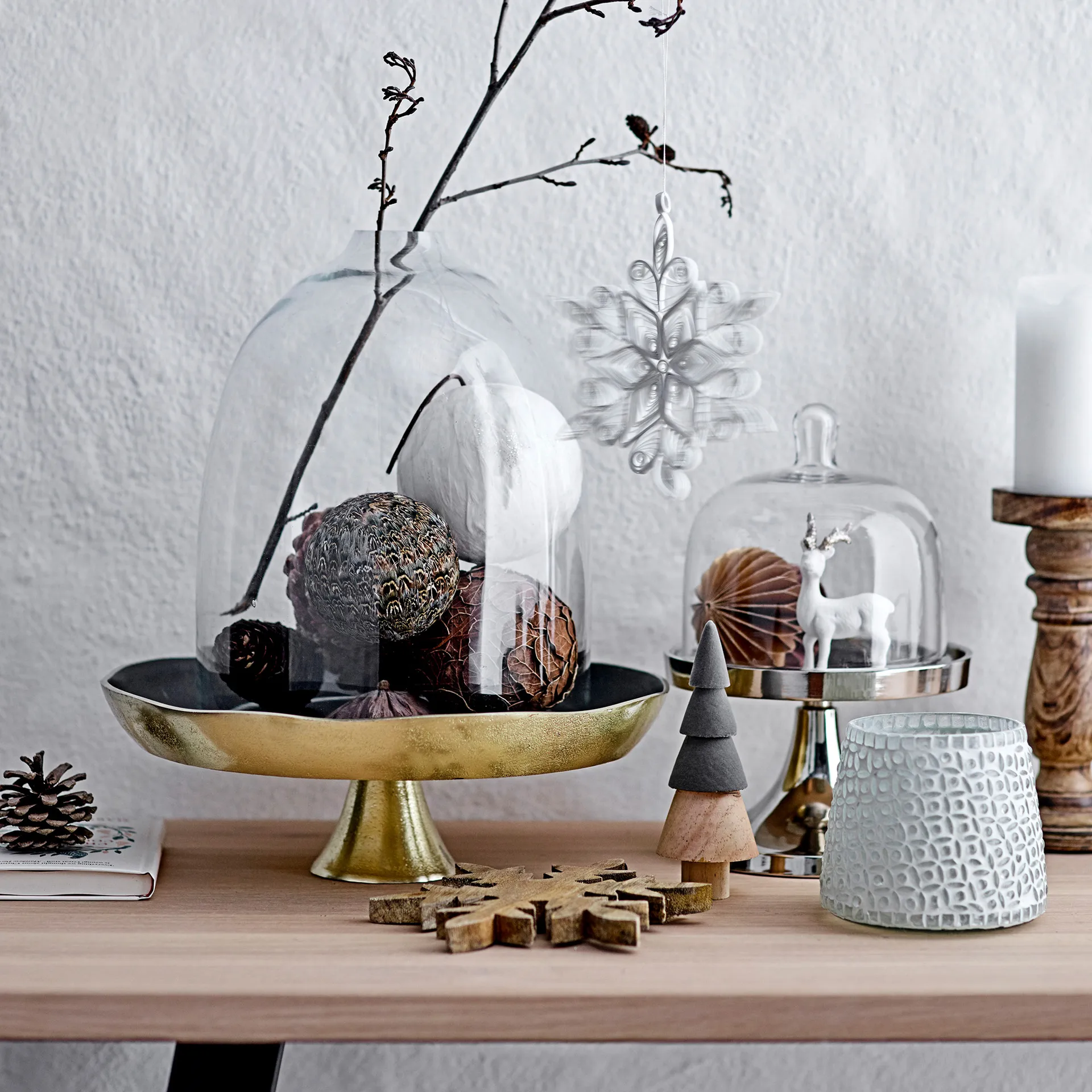 Zada Ornament Eichenblatt Weihnachtskugel, Braun Bloomingville