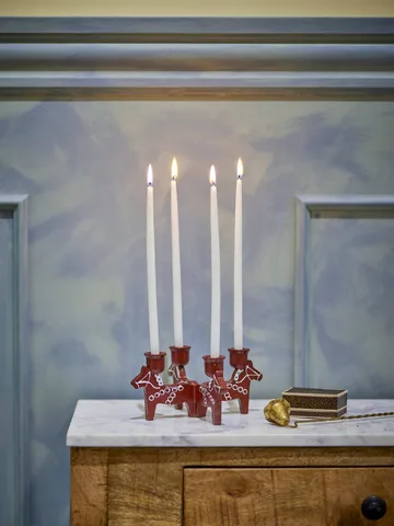 Zahlen-Adventsleuchter - Rot, 23 cm - Bloomingville