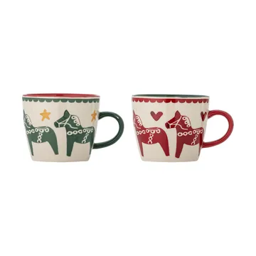 Zahlen Becher - Multi, 2-teilig, 30 cl - Bloomingville