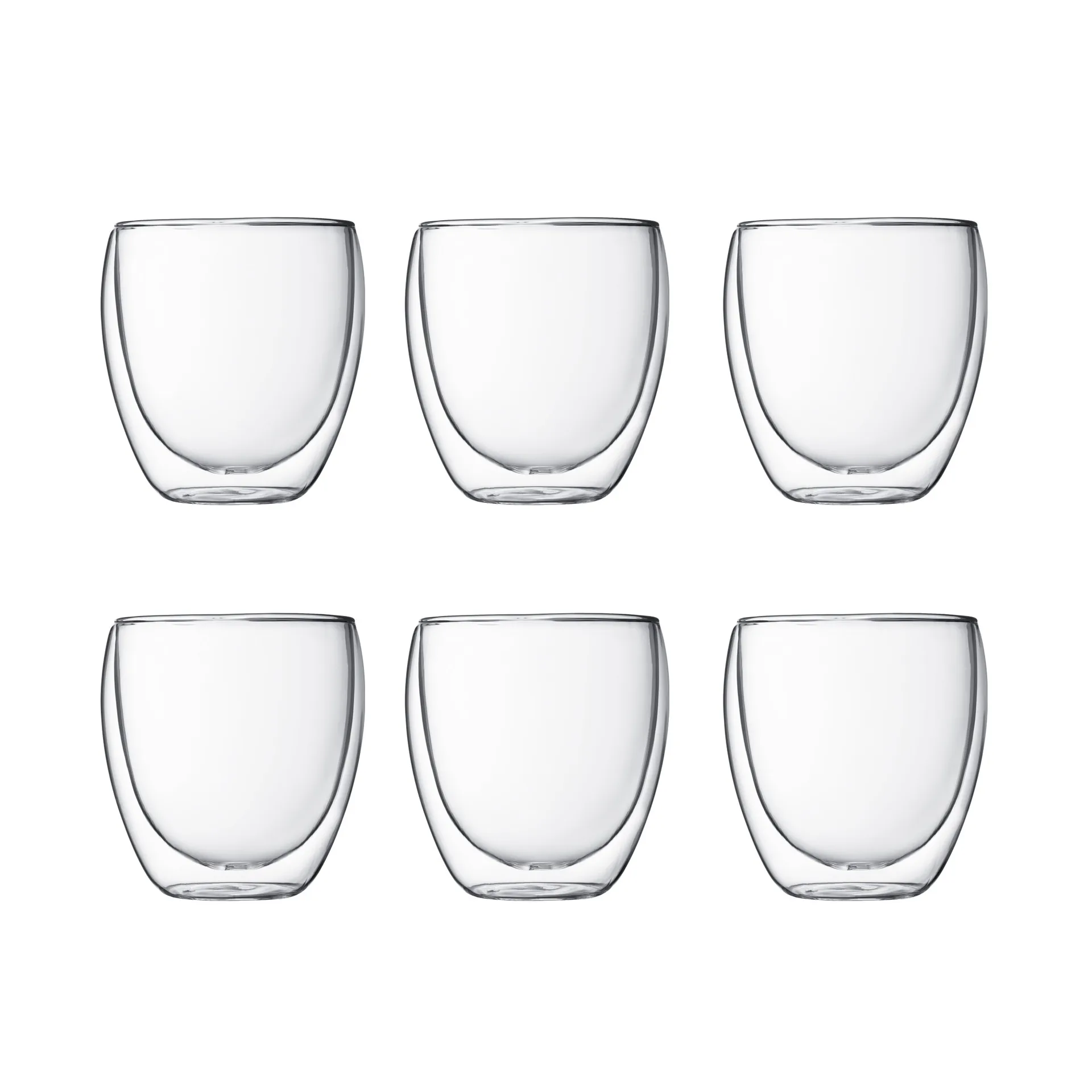 Pavina doppelwandiges Glas 6er Pack, 0,25 Liter Bodum