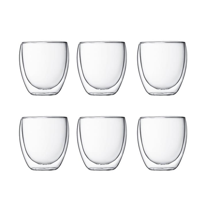 Pavina doppelwandiges Glas 6er Pack - 0,25 Liter - Bodum