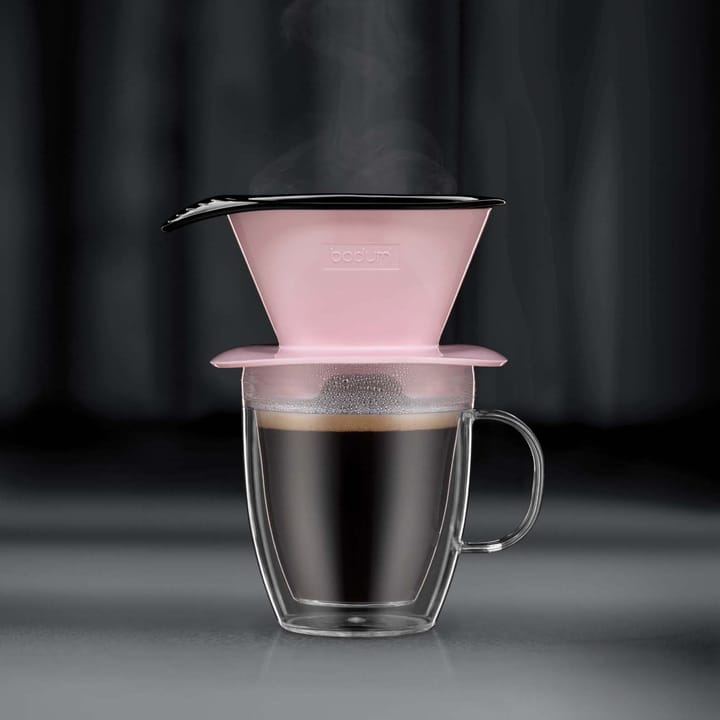 Pour Over doppelwandige Tasse mit Filter 35cl - Strawberry (rosa) - Bodum