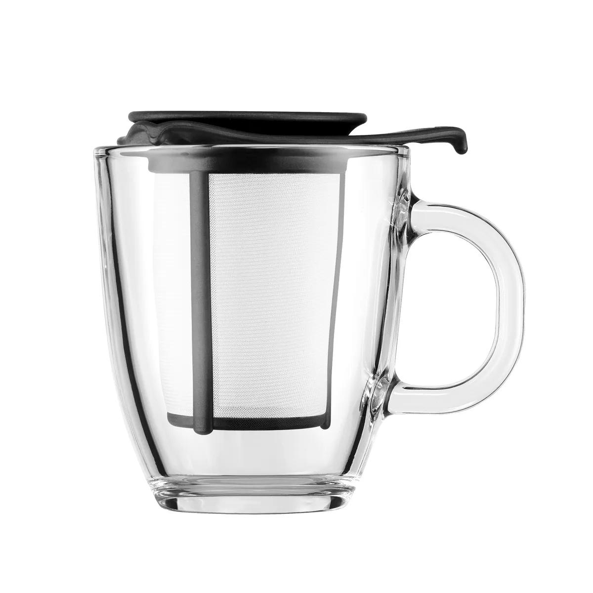 Bodum Yo-Yo Tasse mit Teesieb Schwarz