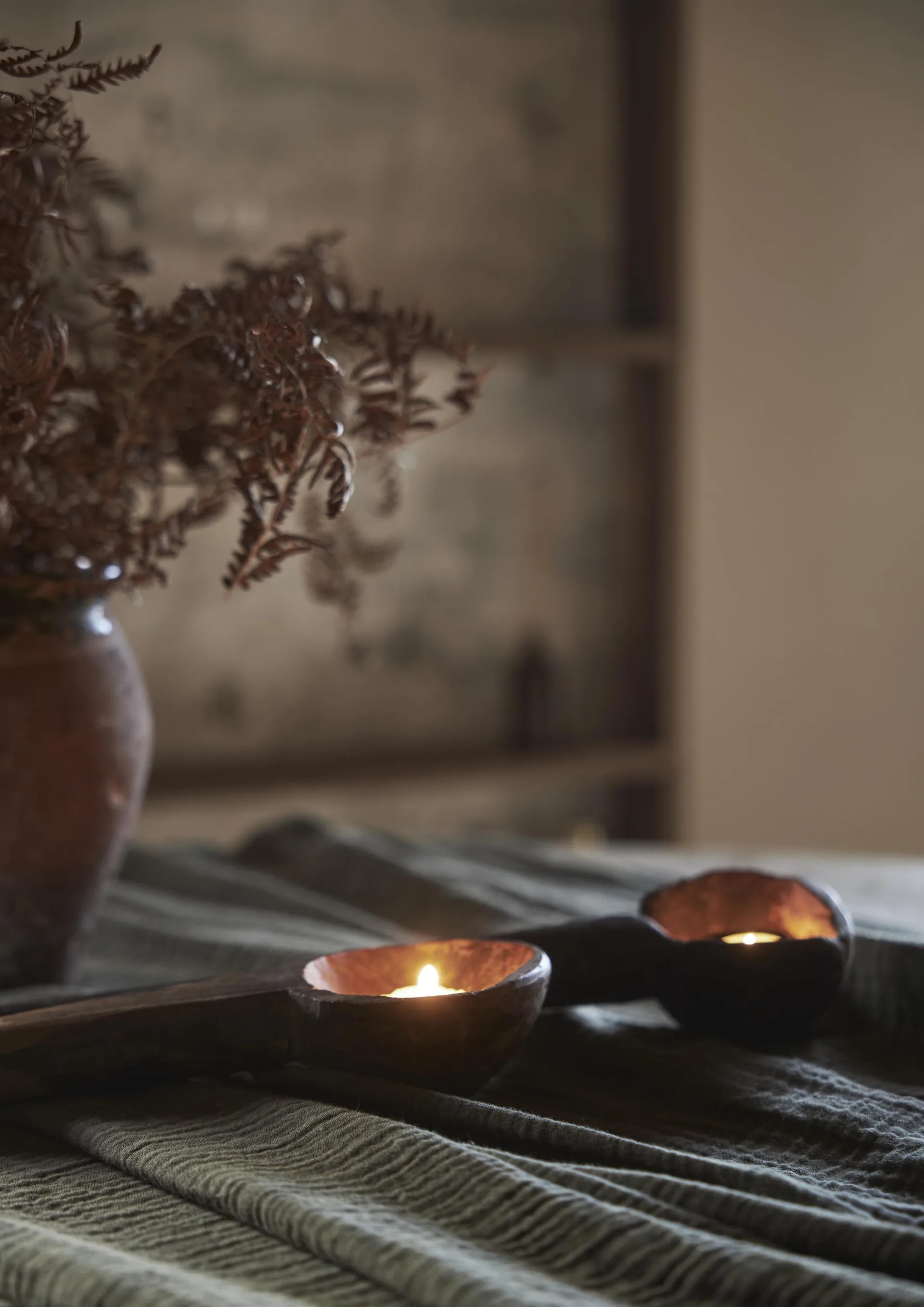 Astrid Tischtuch 150x310cm, Dunkelgrün Boel & Jan