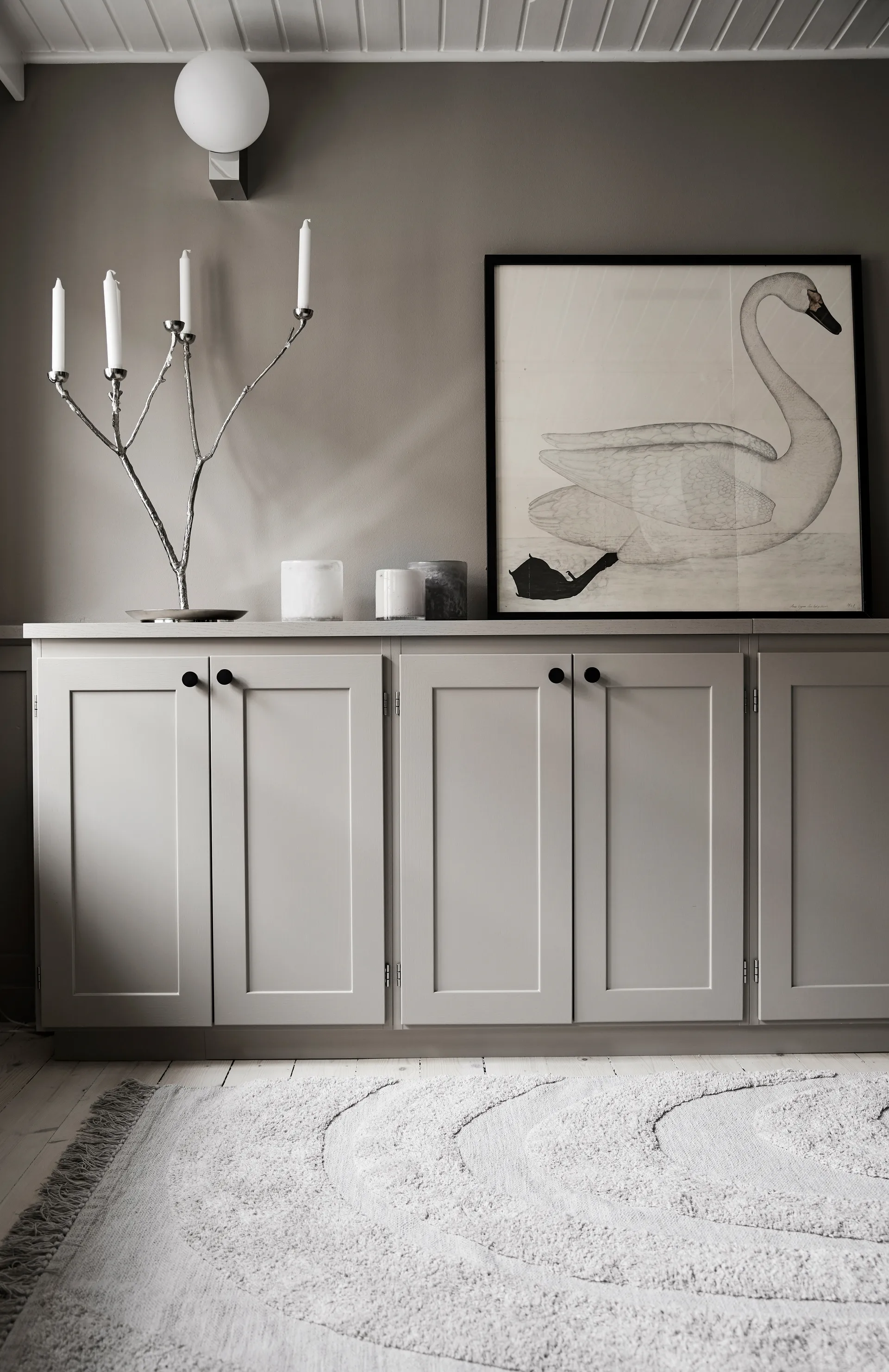 Bungenäs Teelichthalter Ø12,5cm, Grau Boel & Jan