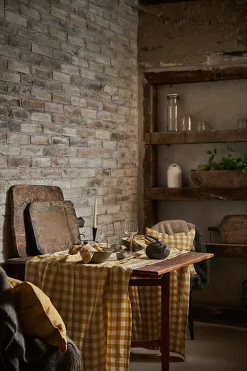 Grete Kissenbezug 45 x 45cm - Gelb - Boel & Jan