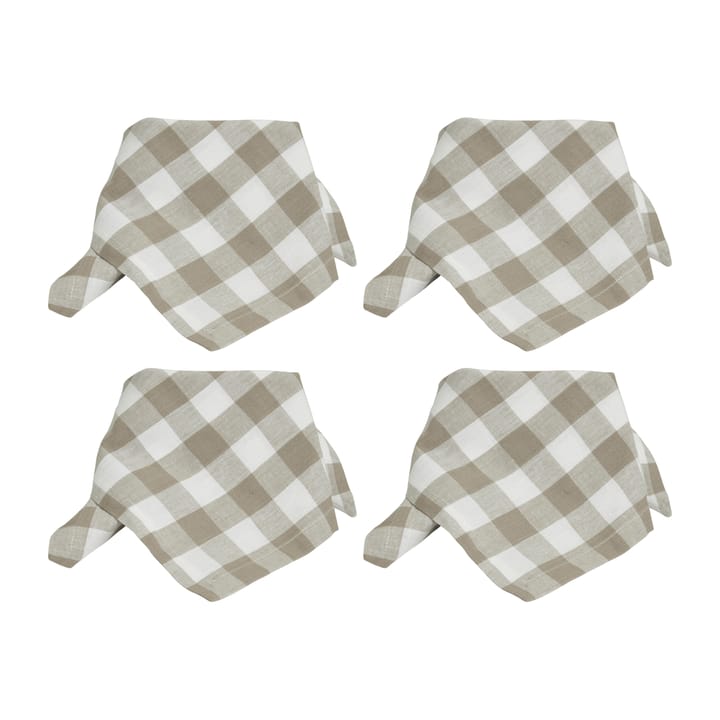 Grete Serviette 40 x 40cm 4er Pack - Beige - Boel & Jan