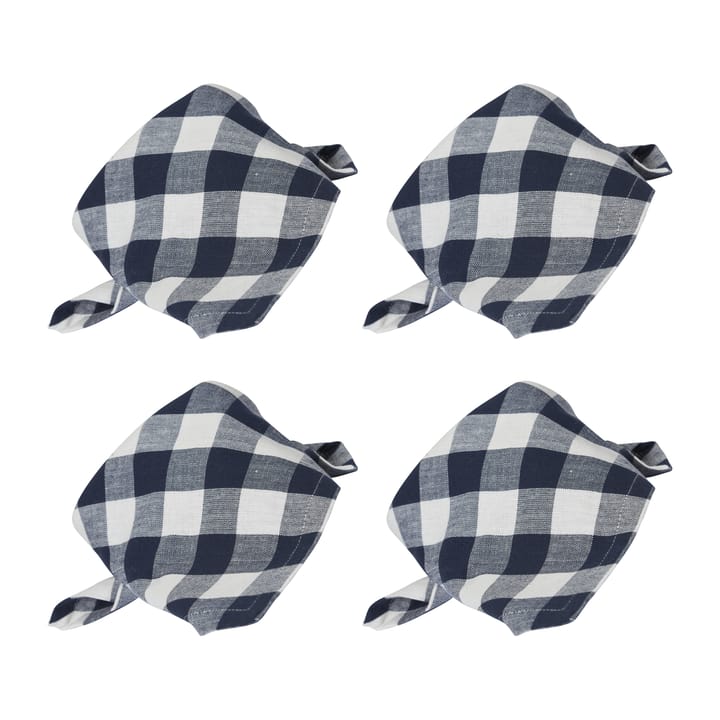 Grete Serviette 40 x 40cm 4er Pack - Blau - Boel & Jan