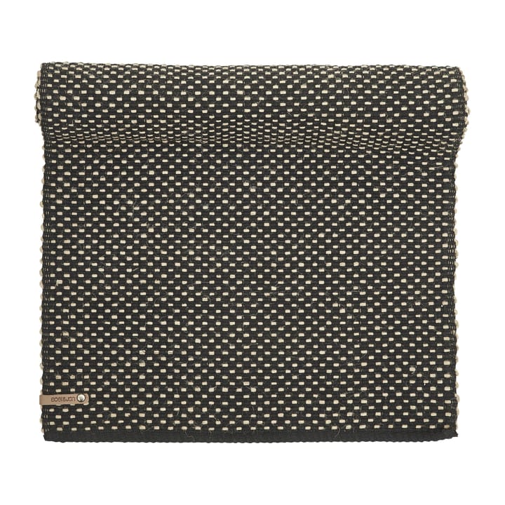 Jute check Tischläufer aus Baumwolle 35 x 120 cm - Schwarz - Boel & Jan
