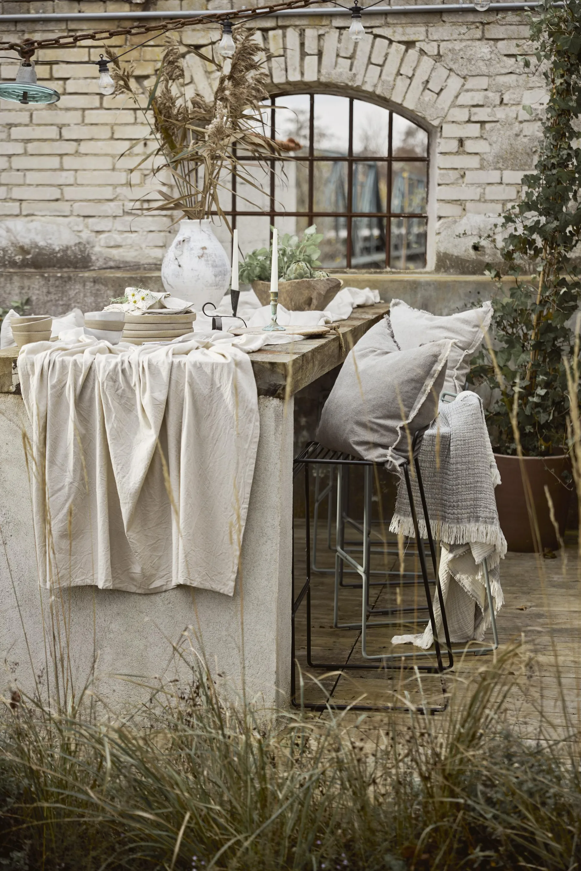 Katsiki Kissenbezug 50 x 50cm, Grau Boel & Jan