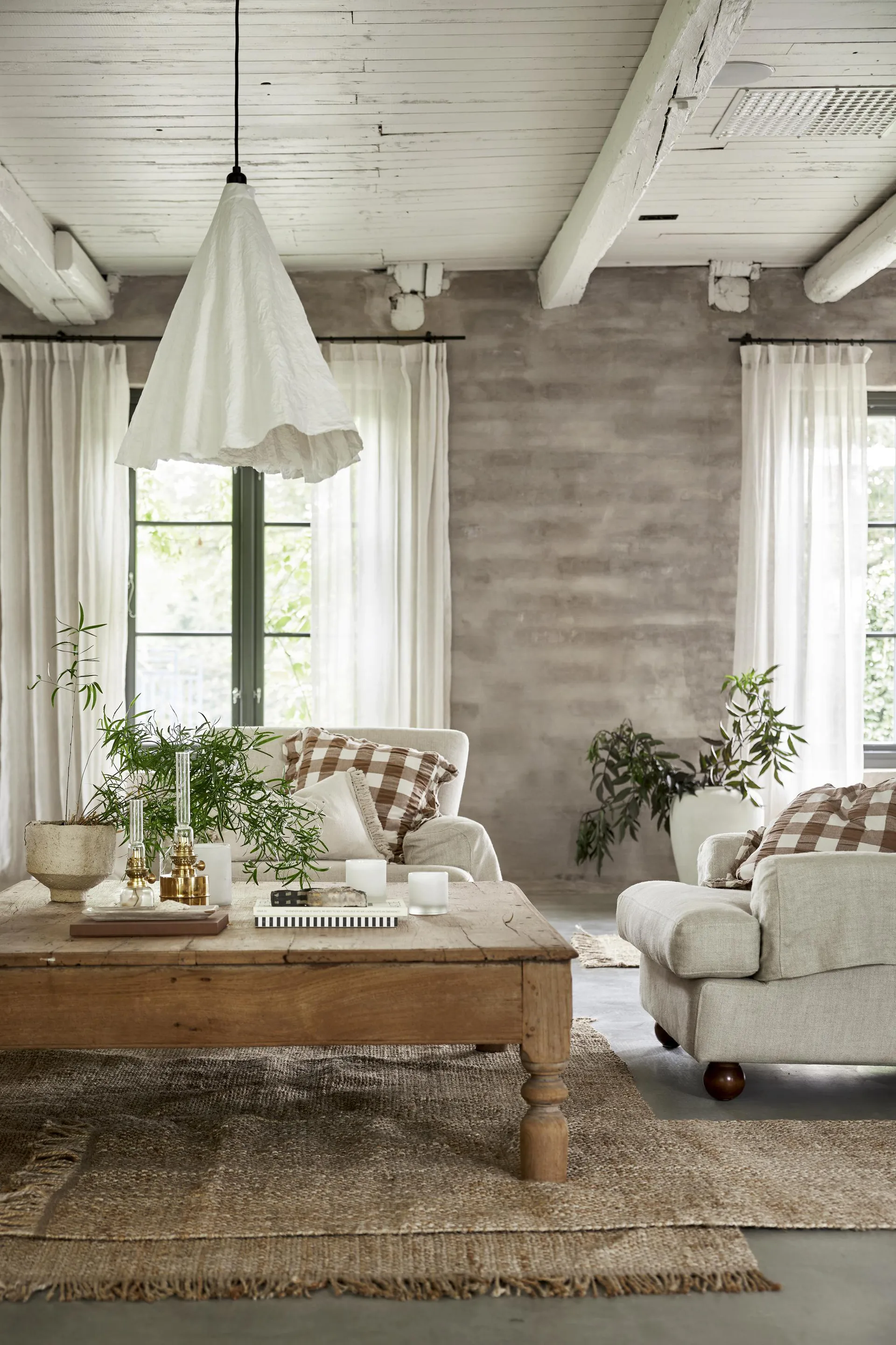 Kullavik Kissenbezug 45x45 cm, Braun-Weiß Boel & Jan