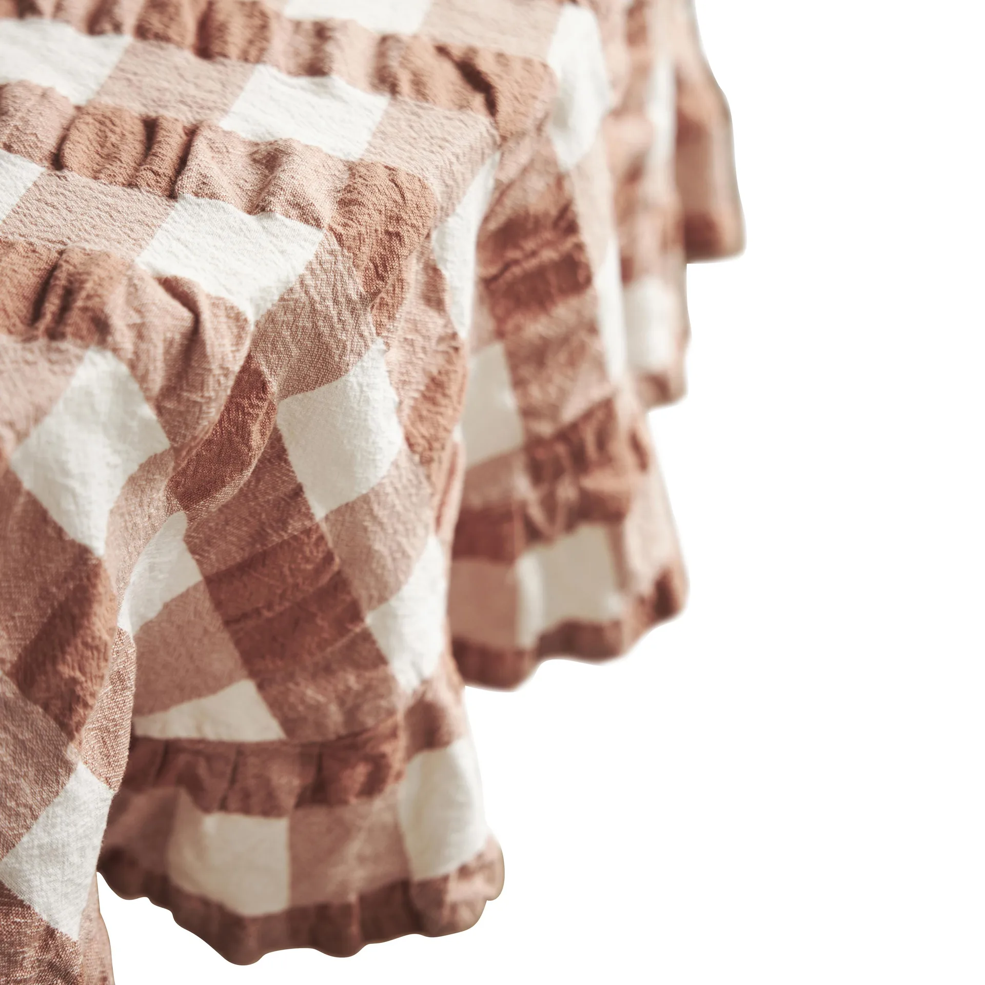 Kullavik Tischdecke Ø170 cm, Rost-weiß Boel & Jan