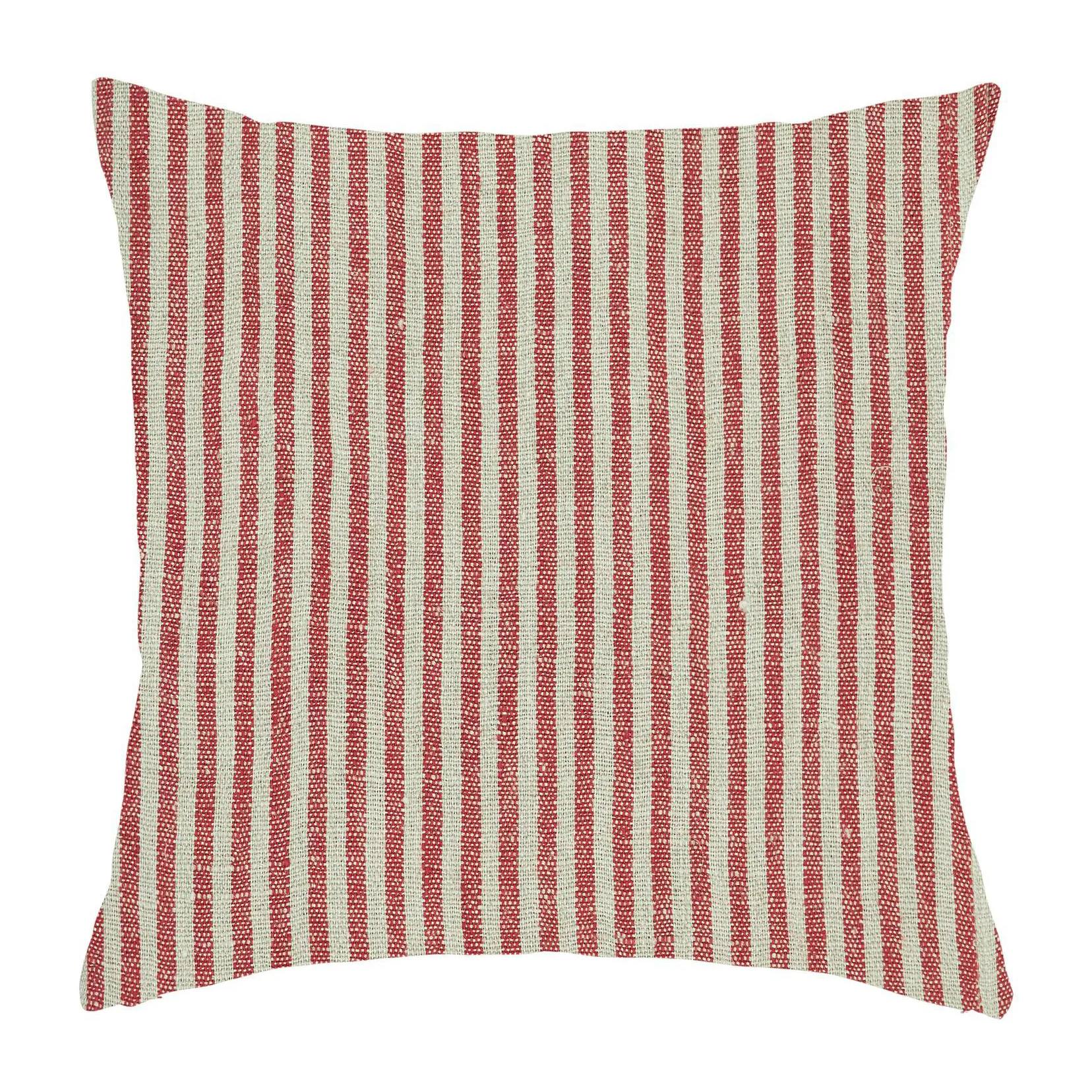 Rough Linen Stripe Kissenbezug 45 x 45cm, Rot Boel & Jan