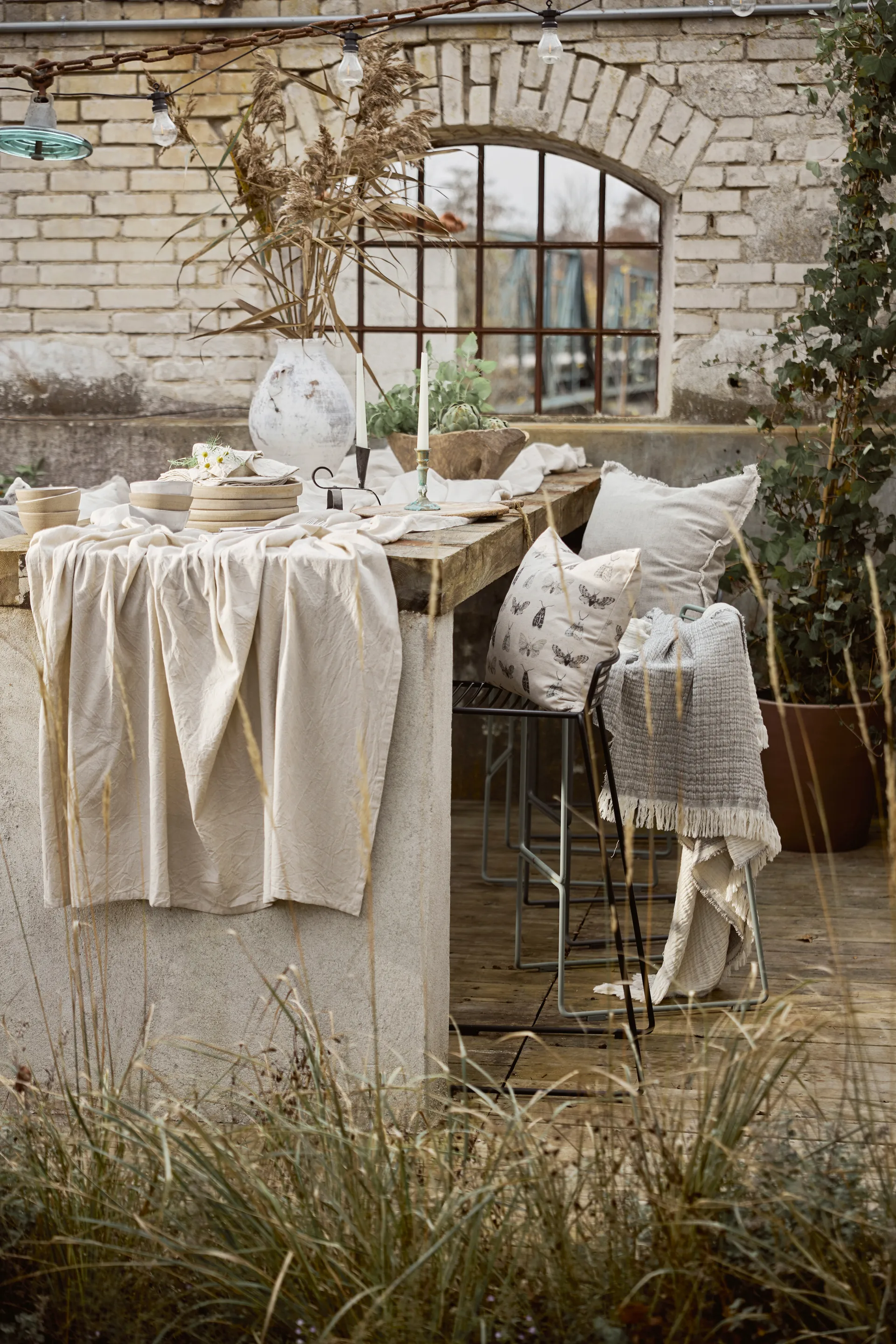 Samos Wolldecke 120 x 150cm, Grau Boel & Jan