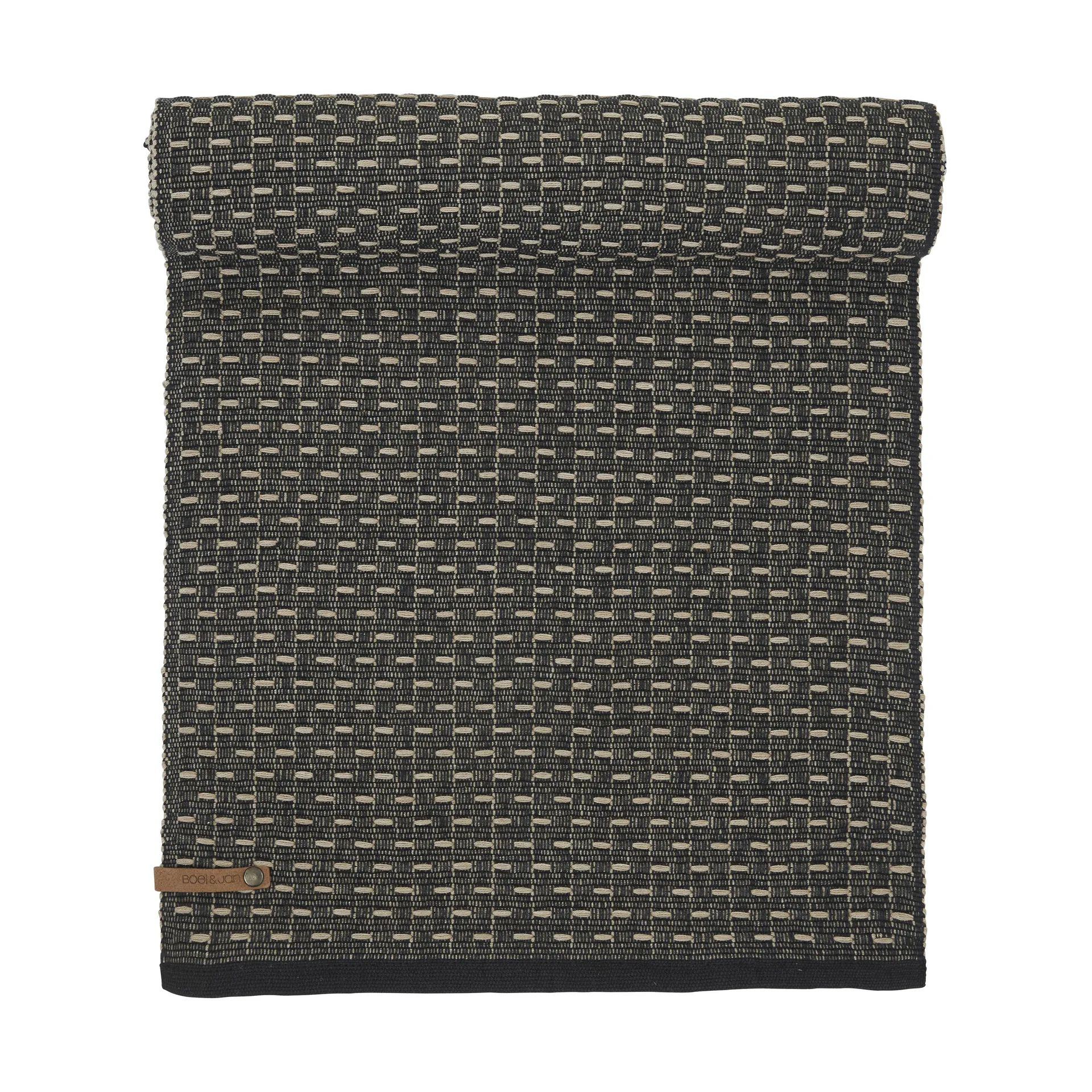 Theun Tischläufer 35x120cm, Schwarz-natur Boel & Jan