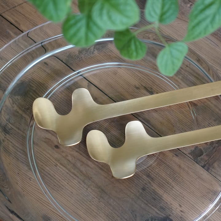 Leaf Salatbesteck - Brushed Gold - Born In Sweden