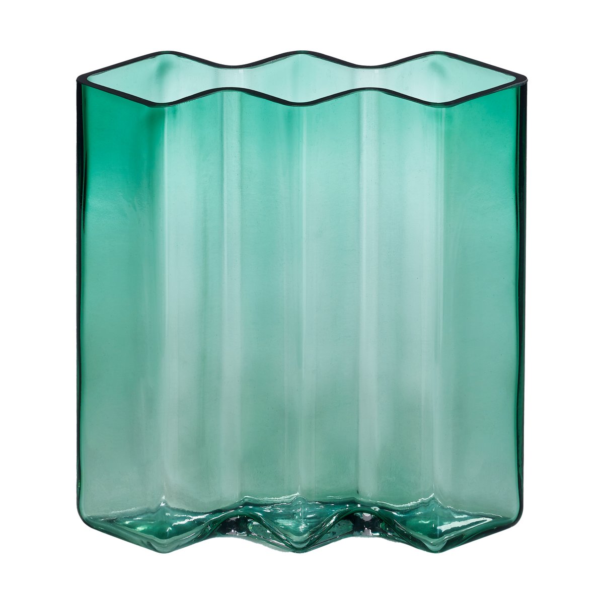 Born In Sweden Row Vase drei Kammern hoch Grün