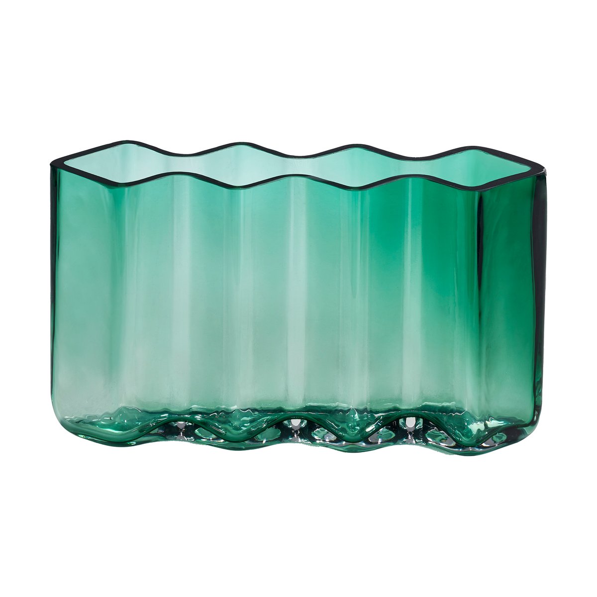 Born In Sweden Row Vase vier Kammern Grün