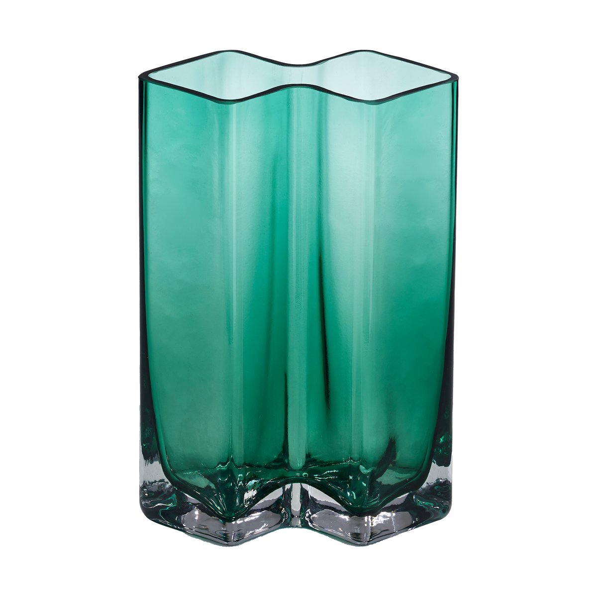 Born In Sweden Row Vase zwei Kammern Grün