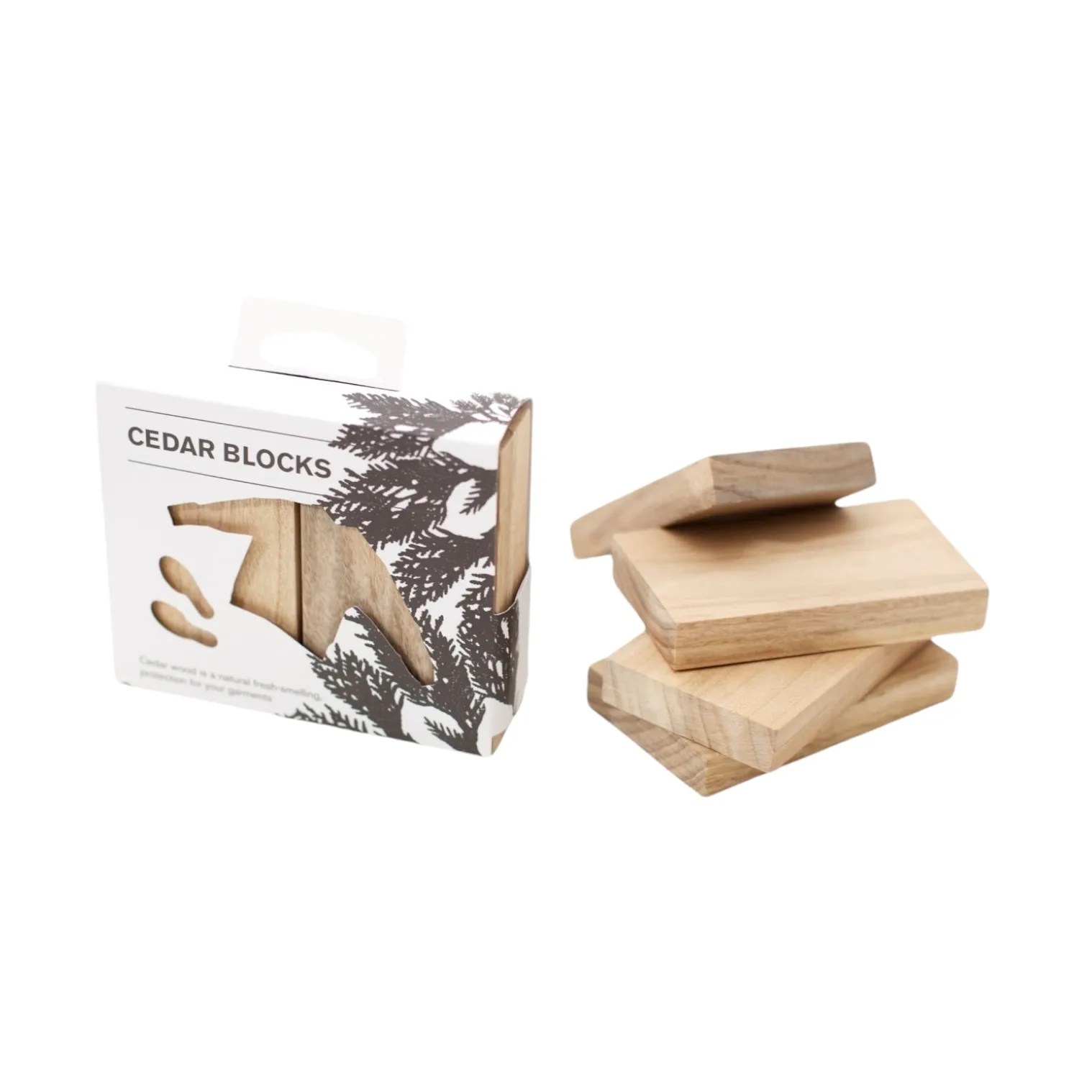 Bosign Duftblock aus weißem Zedernholz, 4er-Pack Bosign