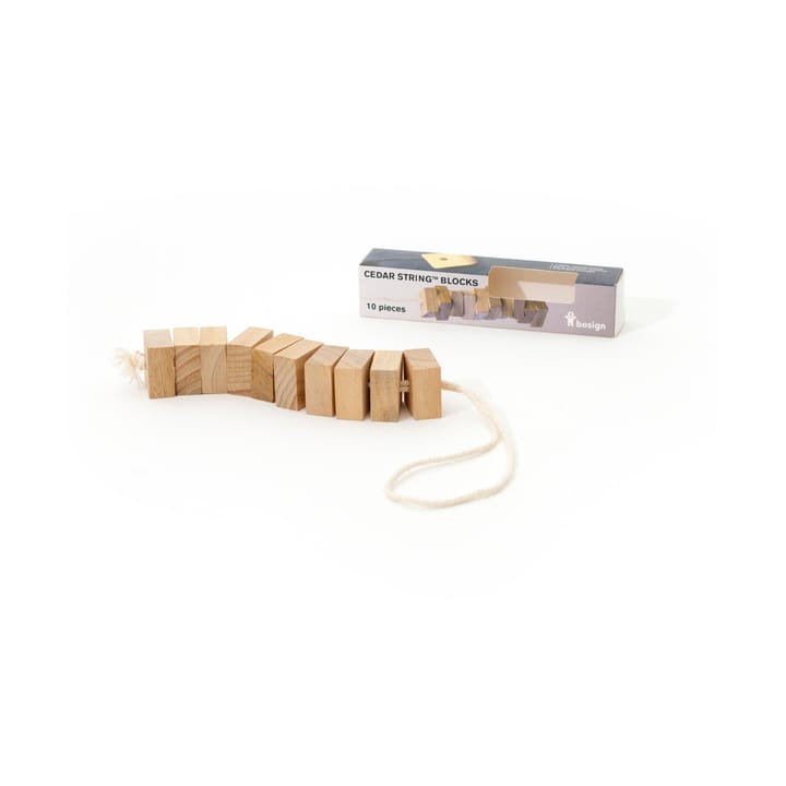 Bosign Duftblock aus weißem Zedernholz an Schnur, 10er-Pack Bosign