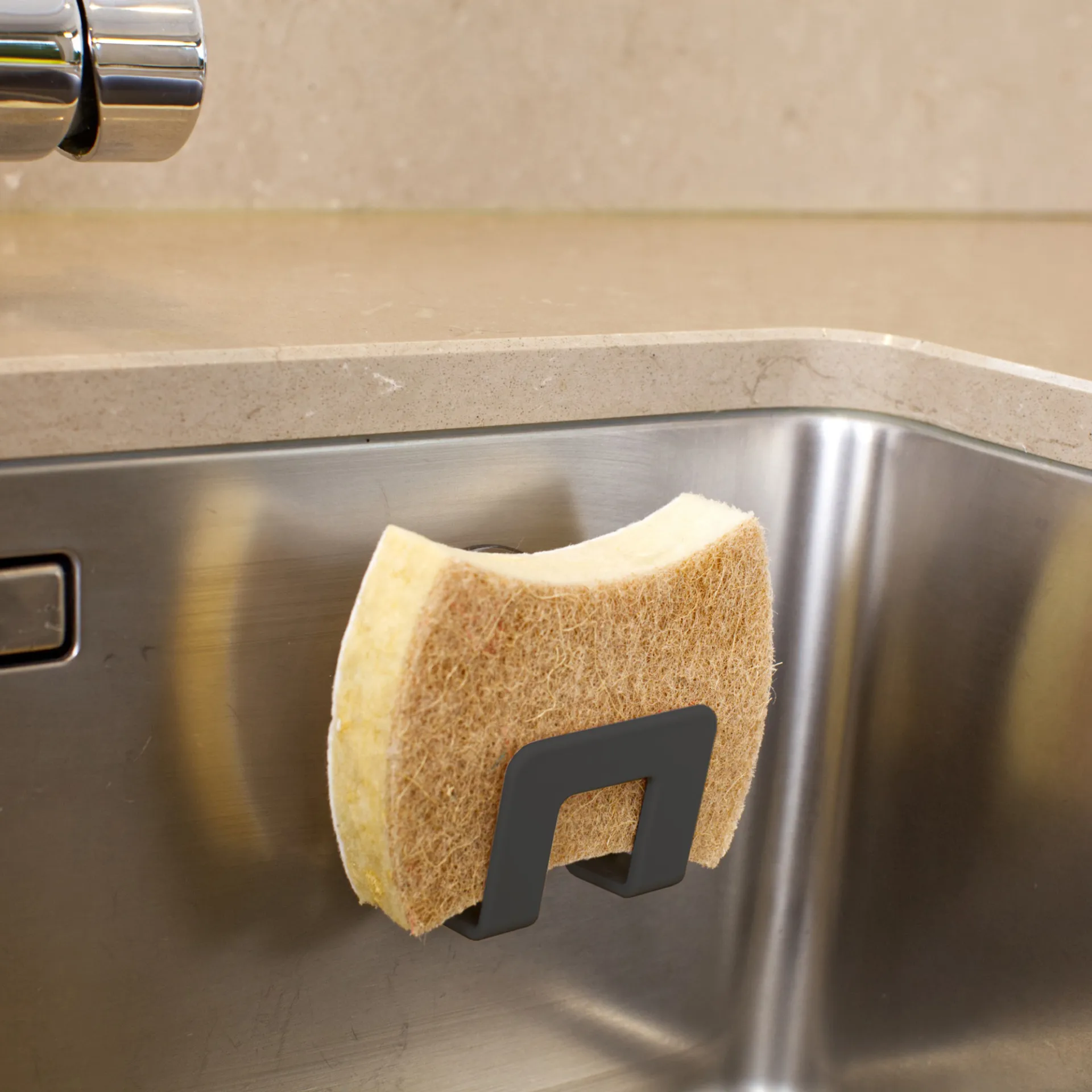 Bosign Halter für Spülschwamm mit Saugnapf, Graphitgrau Bosign