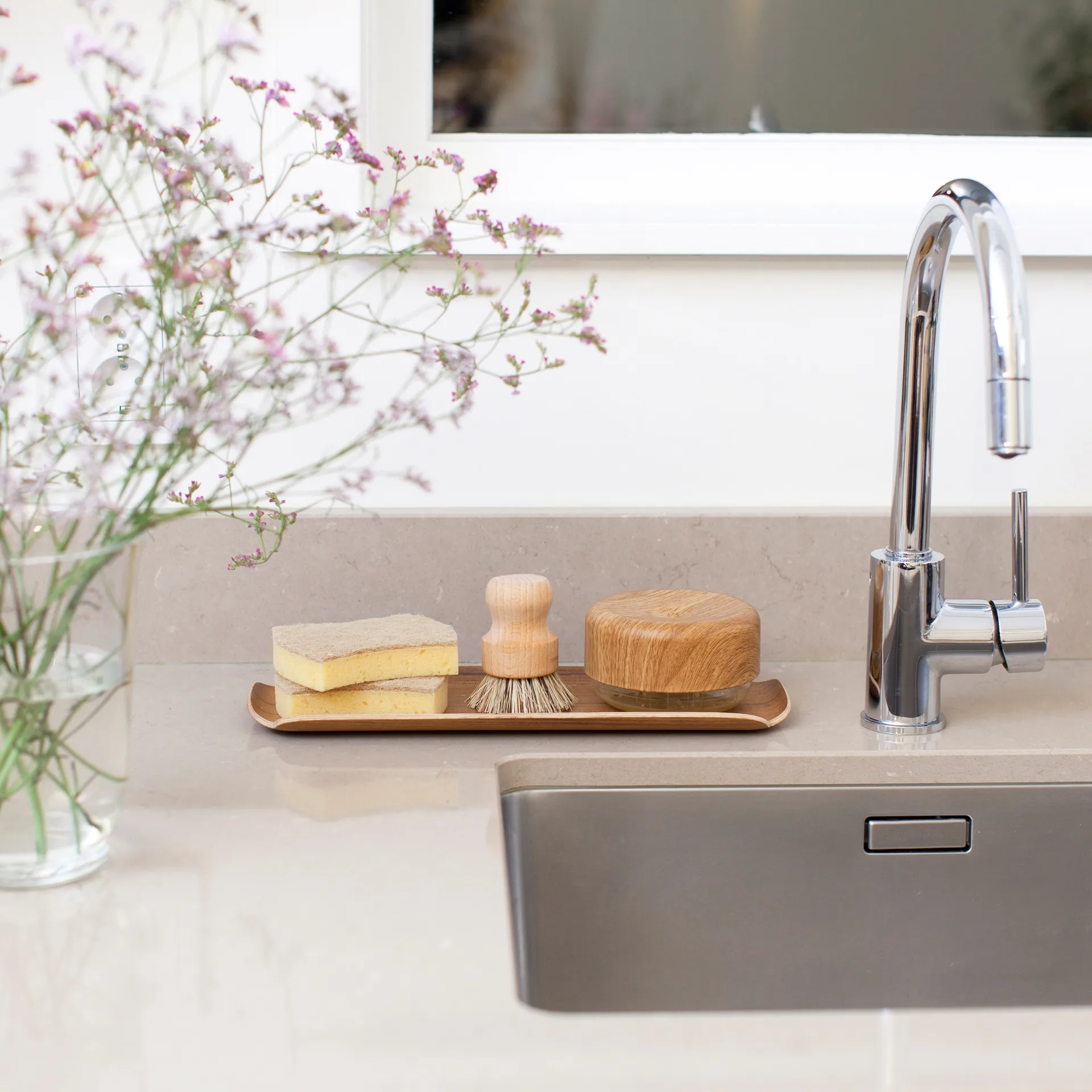 Bosign Holztablett leaf, Walnuss Bosign