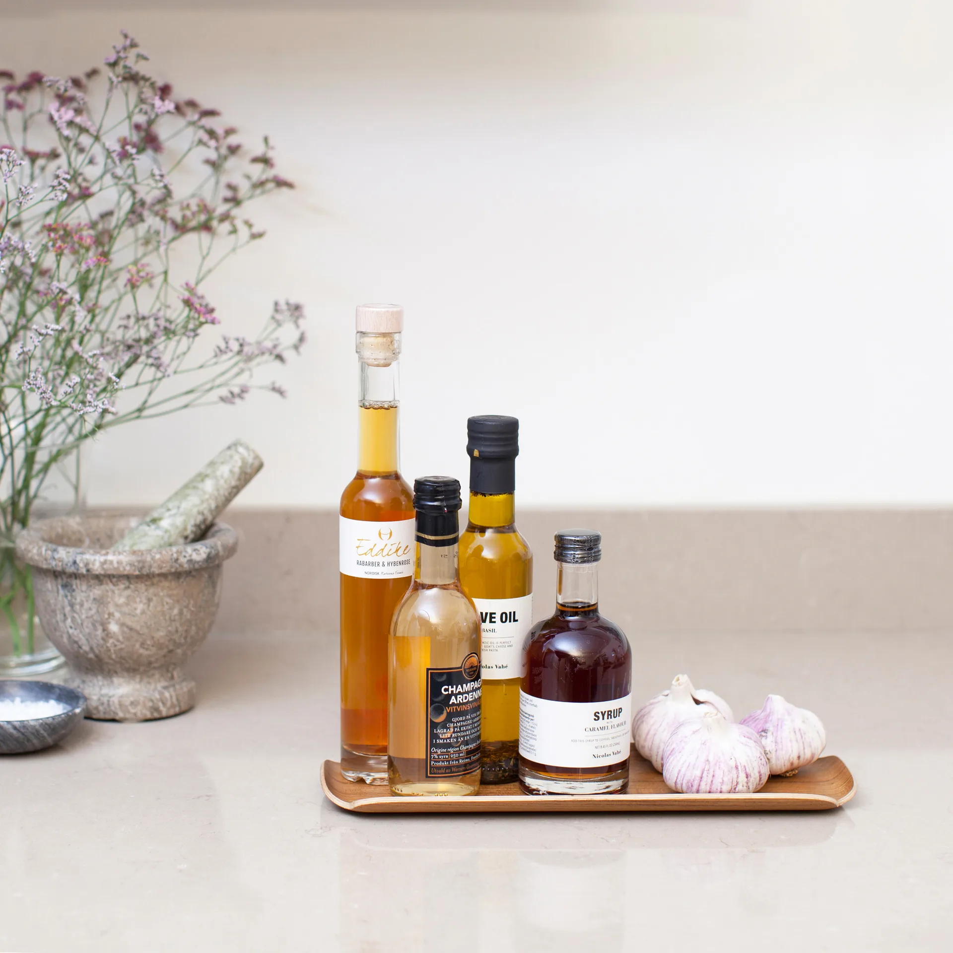 Bosign Holztablett leaf, Walnuss Bosign