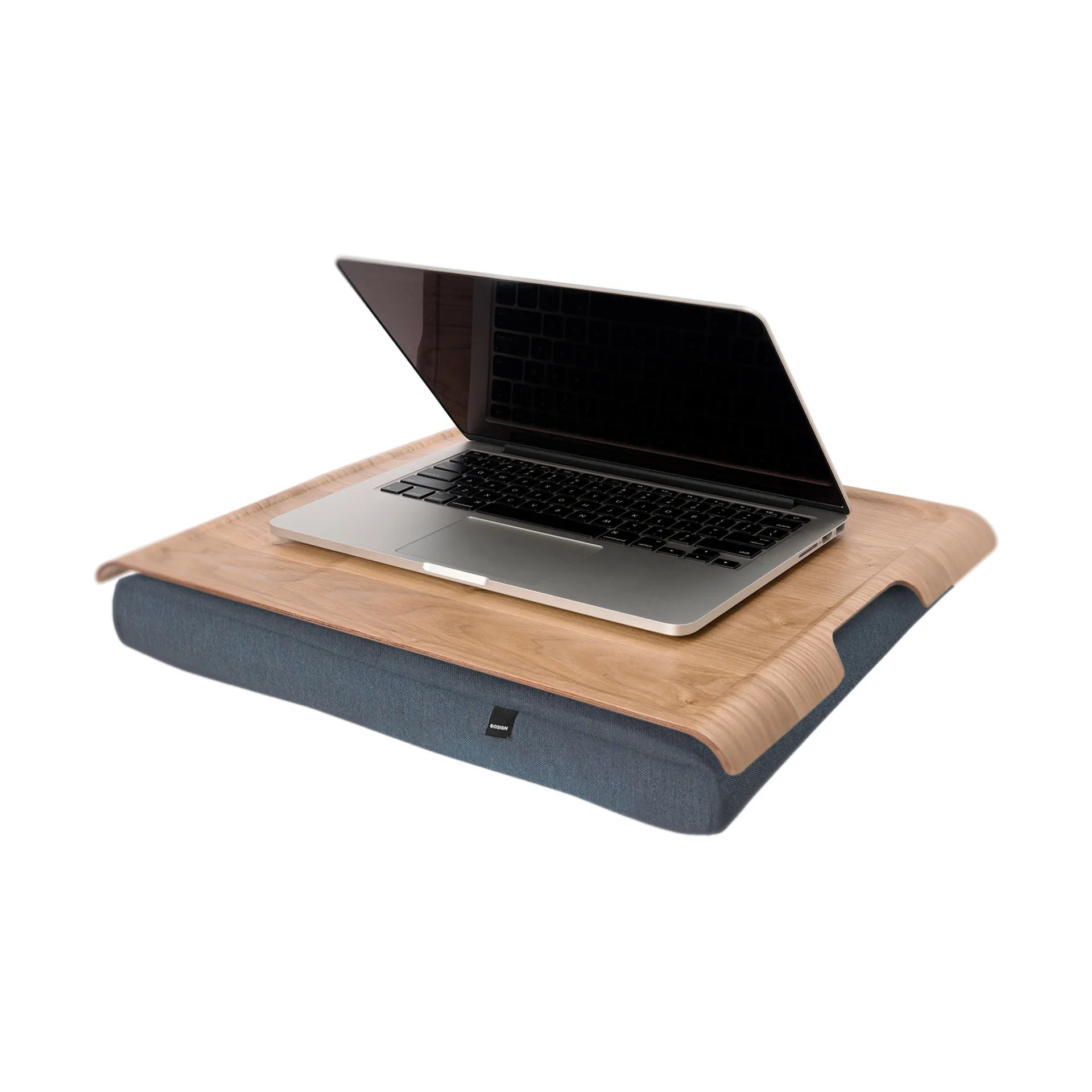 Bosign Knietablett, Weidenholz-salt & peppar grau Bosign