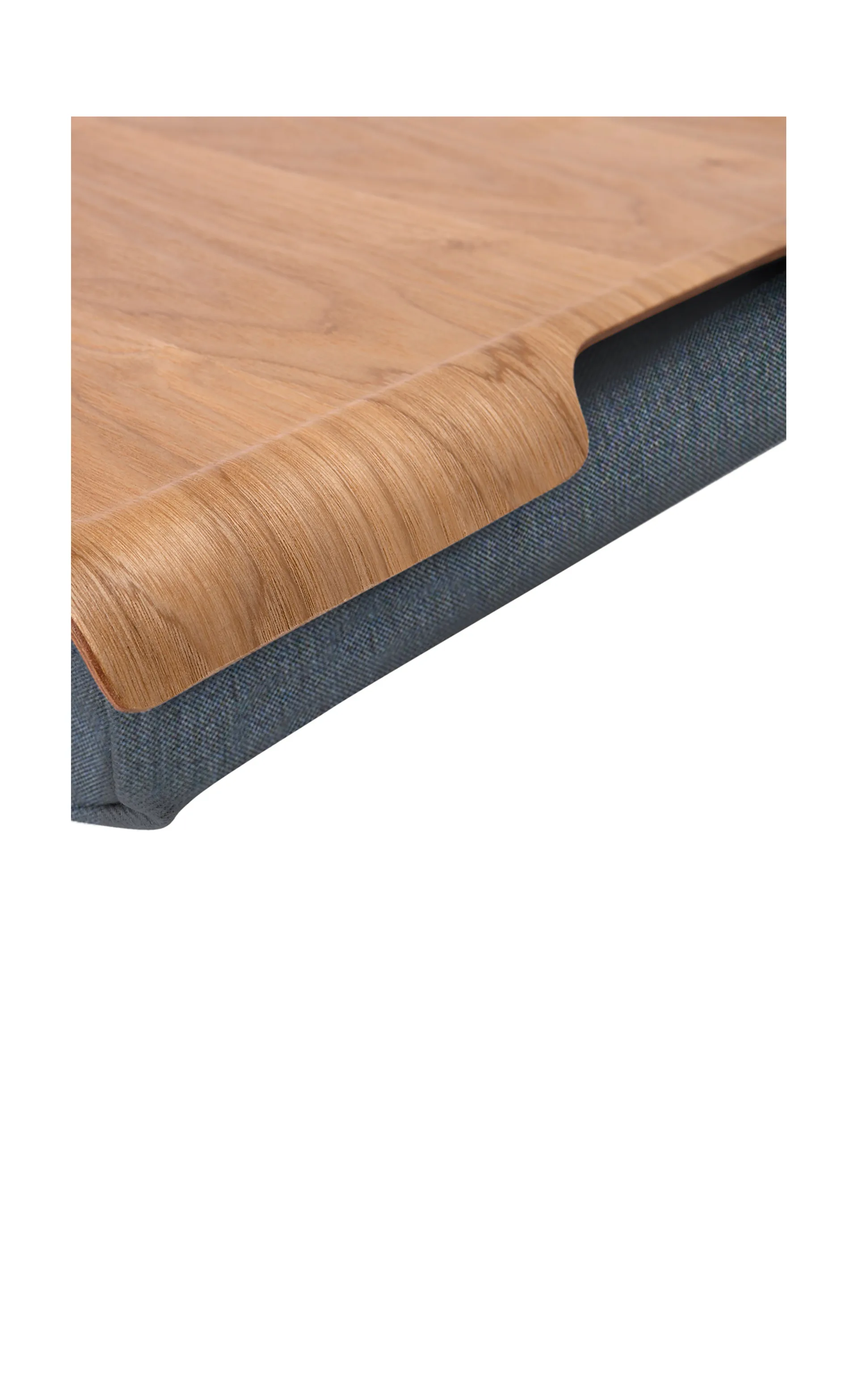 Bosign Knietablett, Weidenholz-salt & peppar grau Bosign