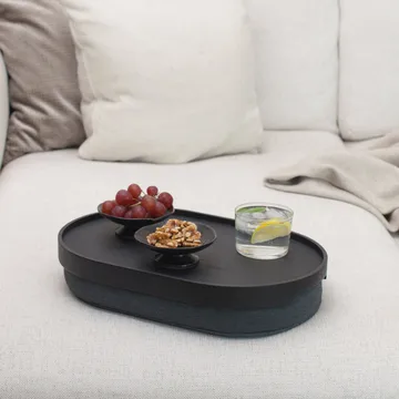 CurveLine™ Anti-Rutsch-Knietablett 39x26 cm - Schwarz Weide-grau - Bosign