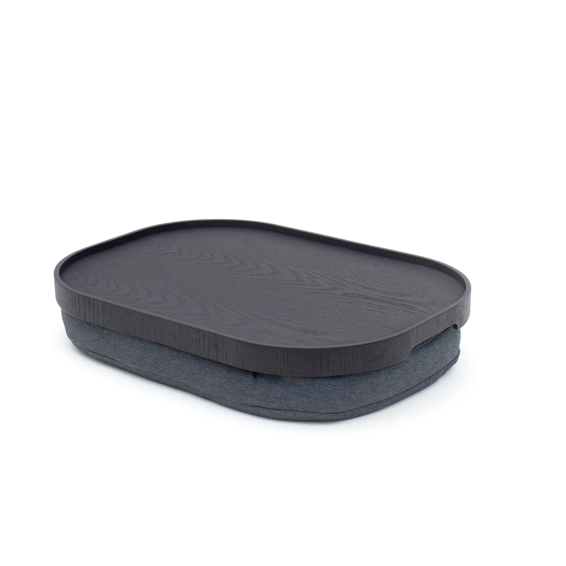 CurveLine™ Anti-Rutsch Knietablett 47x34 cm, Schwarz Weide-grau Bosign