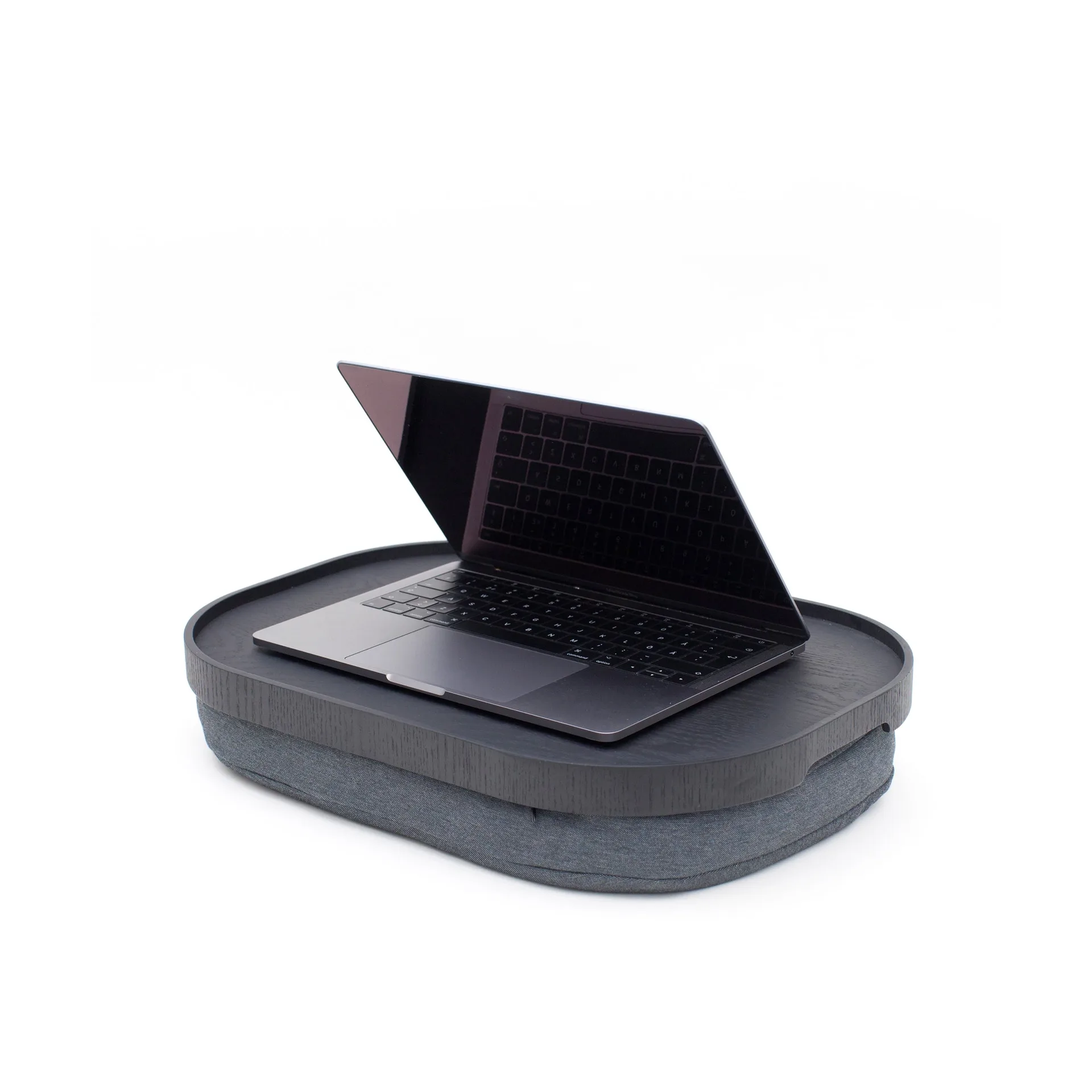 CurveLine™ Anti-Rutsch Knietablett 47x34 cm, Schwarz Weide-grau Bosign