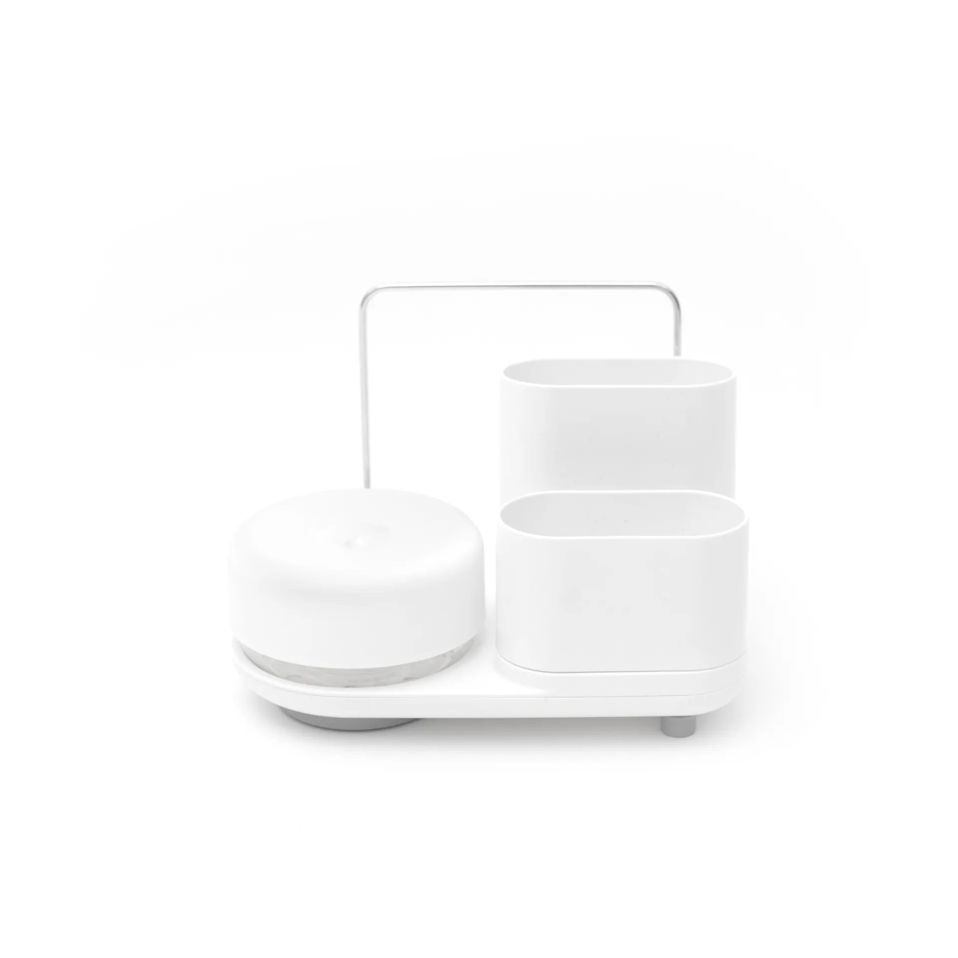 Do-Dish Caddy PLUS Spülmittelpumpe & Waschbecken Organizer Set, Weiß Bosign