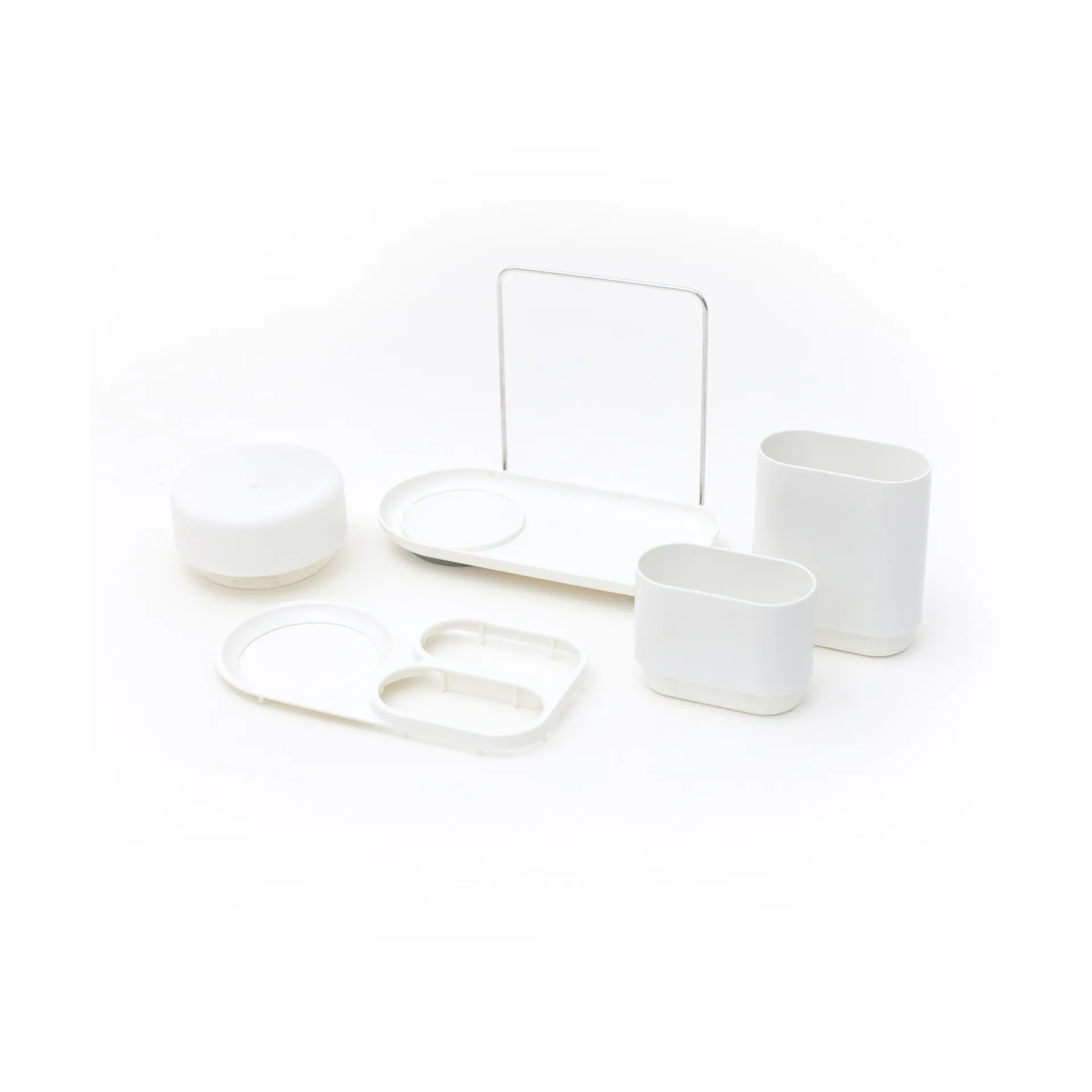 Do-Dish Caddy PLUS Spülmittelpumpe & Waschbecken Organizer Set, Weiß Bosign