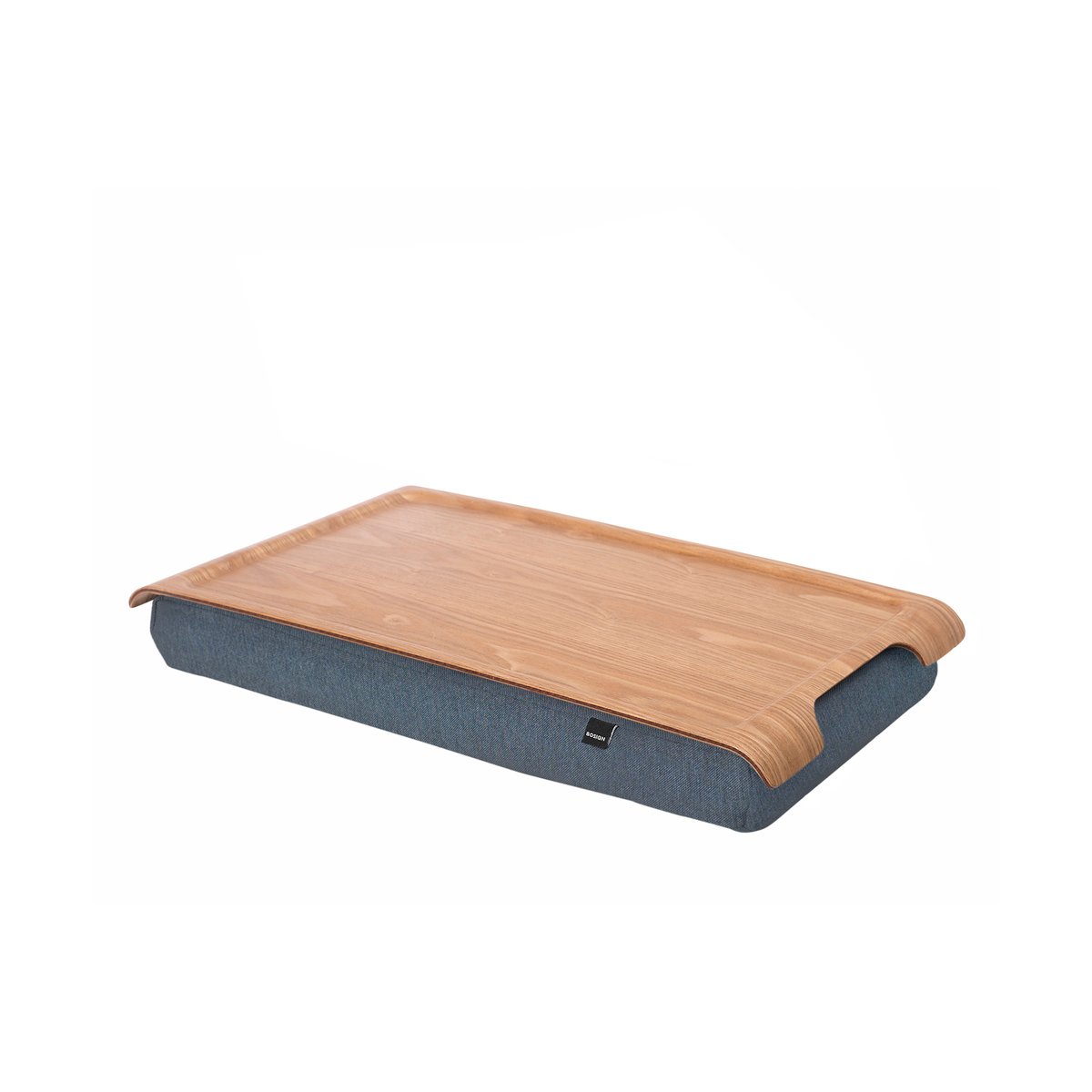 Bosign Knie-Tablett mini Weidenholz-Salz & Pfeffer grau