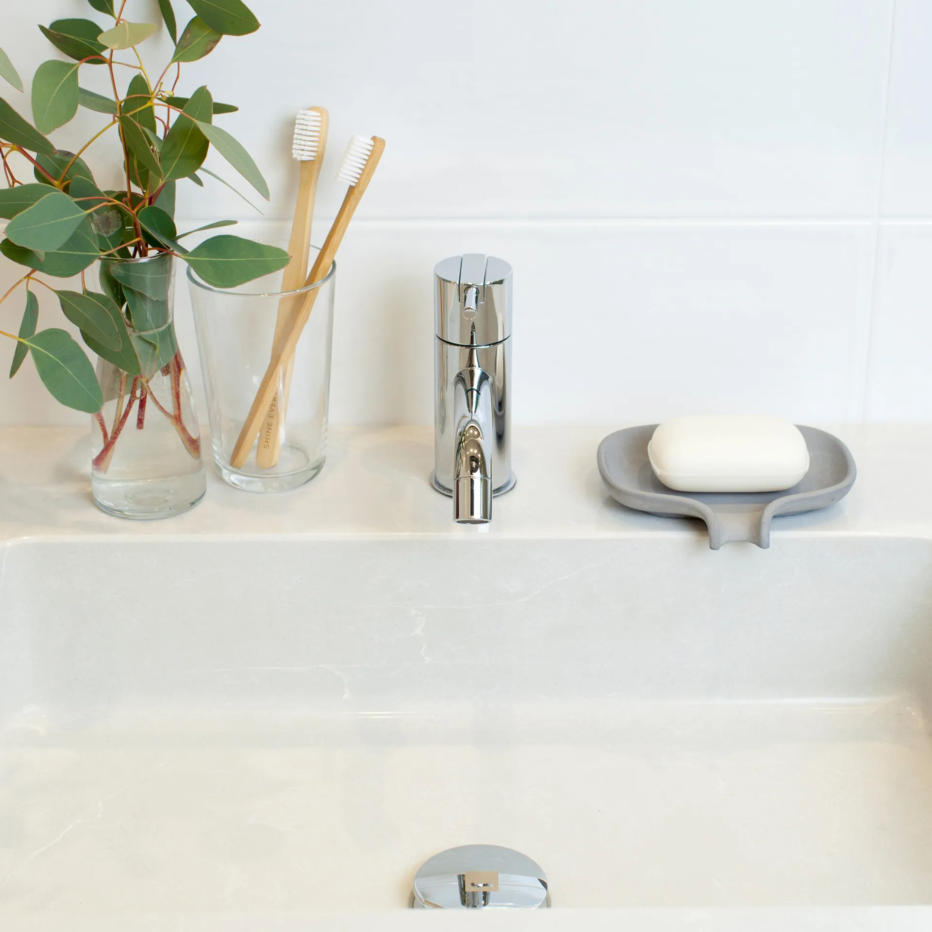 Soap Saver Flow Seifenretterschale mit Entlassungsbeton, Grau Bosign