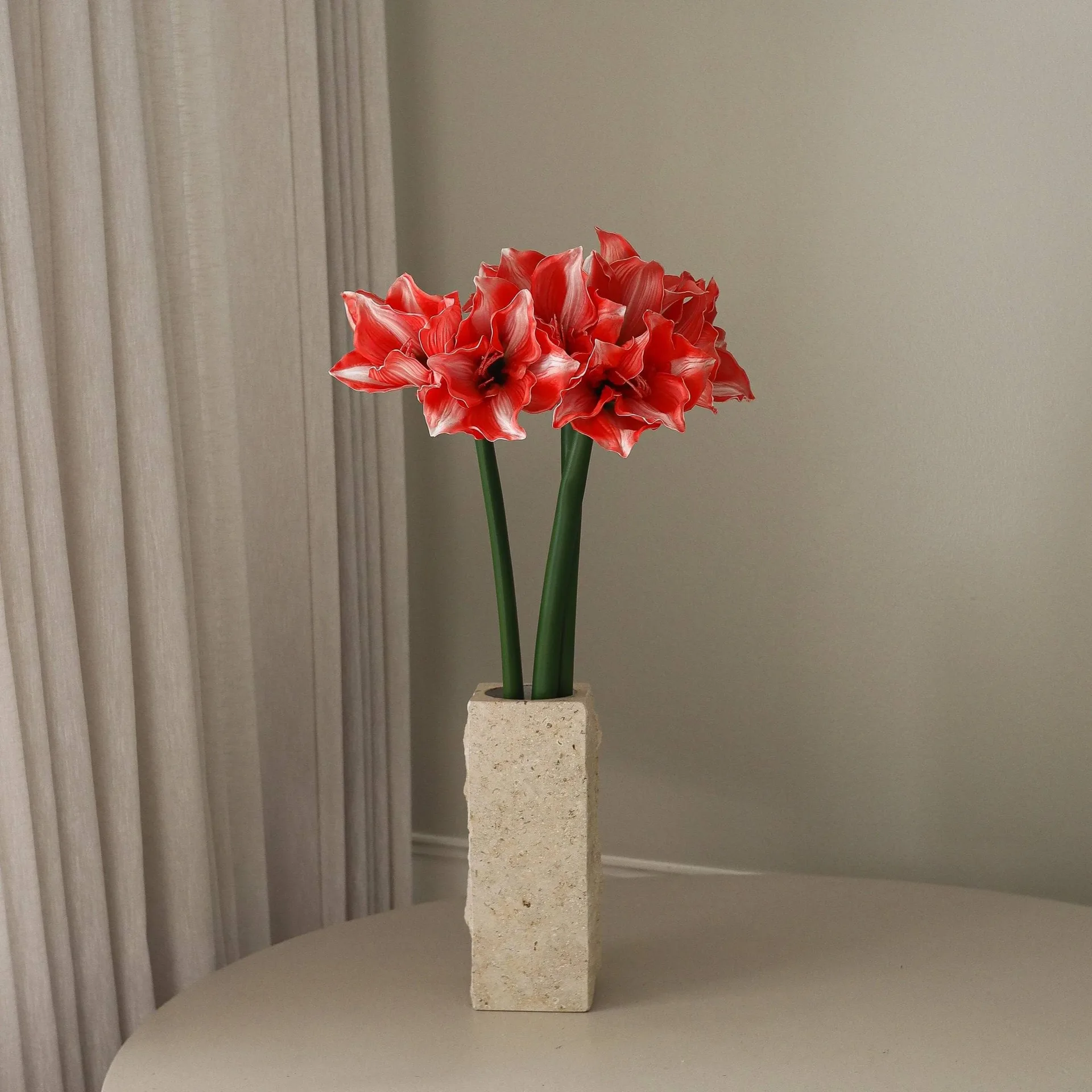 Amaryllis Kunstblume, Dunkelrot, 72 cm Botané