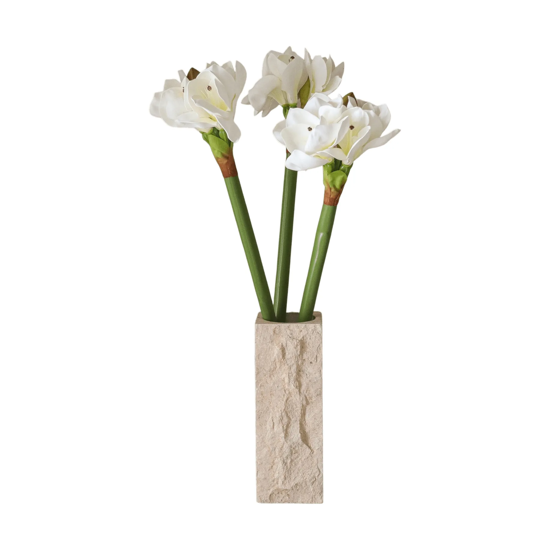 Amaryllis Kunstblumenstrauß, Weiß, 73 cm Botané