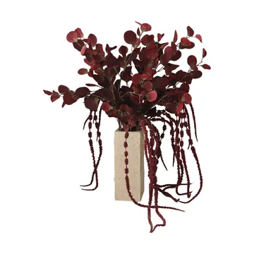 Burgunderfarbener Voile-Kunstblumenstrauß - Eukalyptus, Amarant, 84 cm - Botané