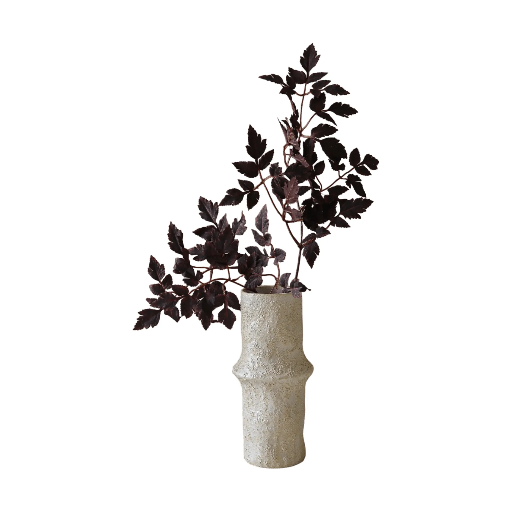 Burgundy Plum Leaves Kunstblumenstrauß, Rot, 85 cm, 1 St. Botané