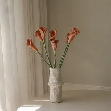 Calla-Lilien Kunstblumenstrauß - Braun, 62 cm, 8 St. - Botané